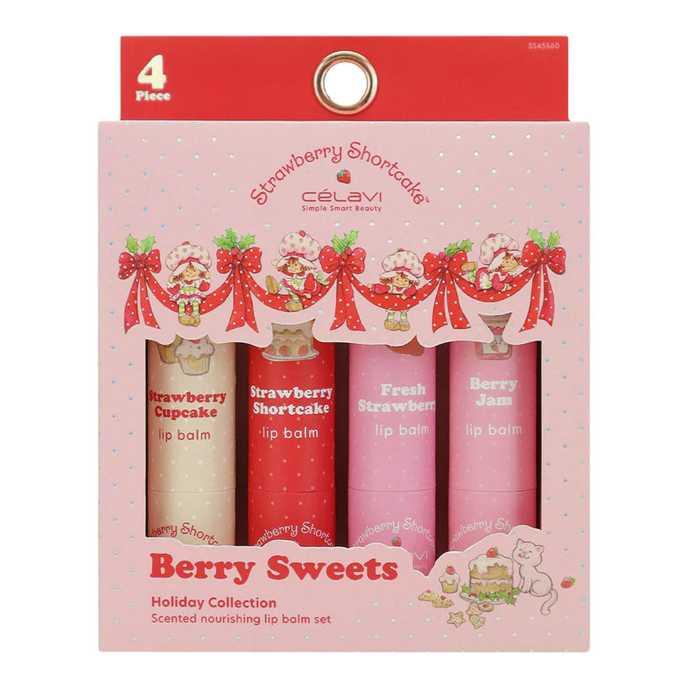 #SS45560 - SET DE 4 BÁLSAMOS LABIAL STRAWBERRY SHORTCAKE
