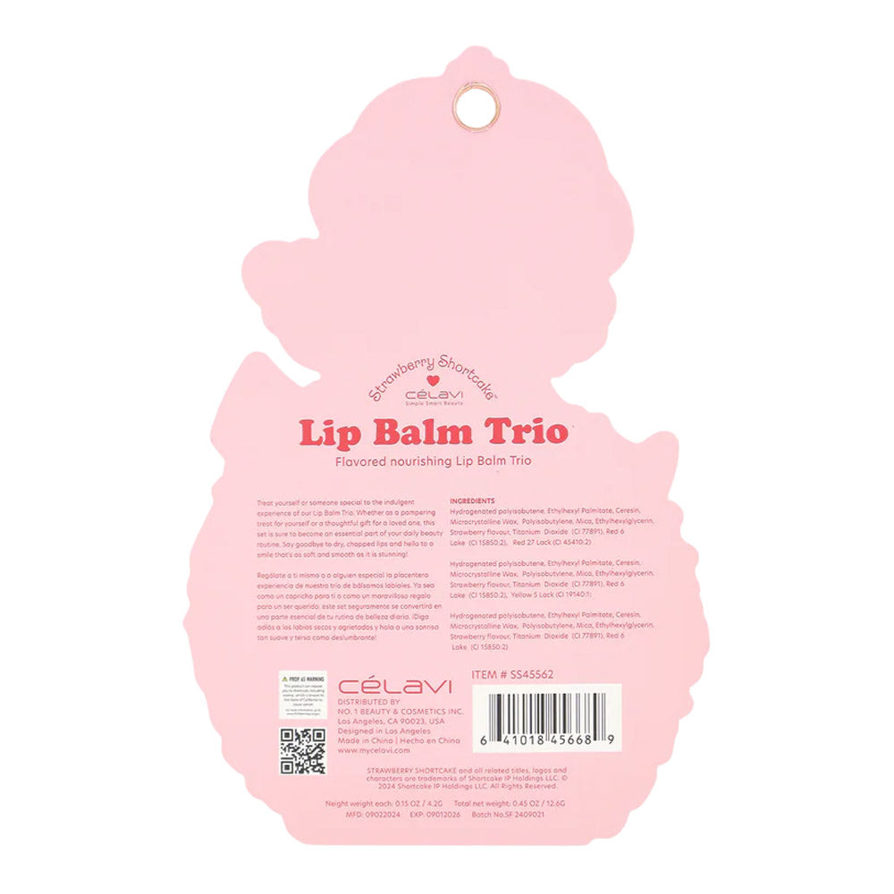 #SS45562 - SET DE 3 BÁLSAMOS LABIAL STRAWBERRY SHORTCAKE