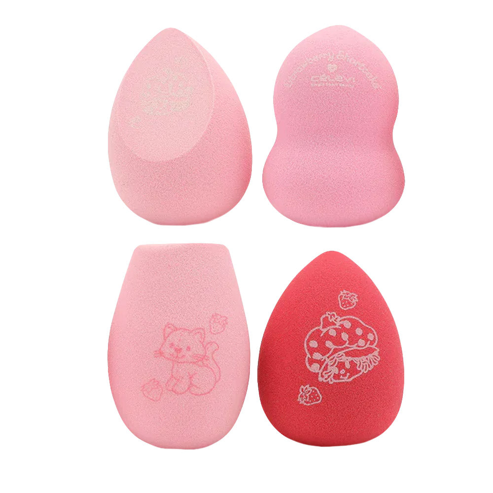 #SS45697 - SET DE 4 DIFUMINADORES DE MAQUILLAJE STRAWBERRY SHORTCAKE