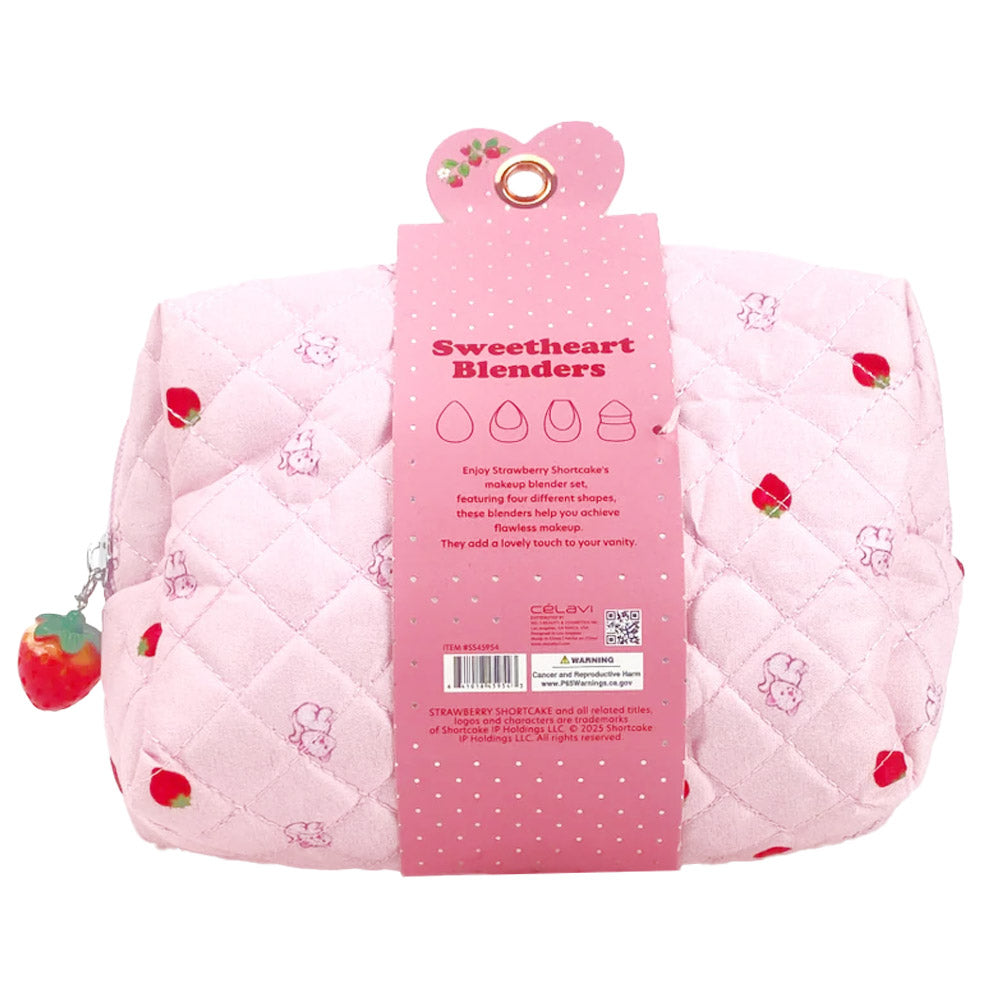 STRAWBERRY SHORTCAKE 4 PC MAKEUP BLENDER WITH BAG