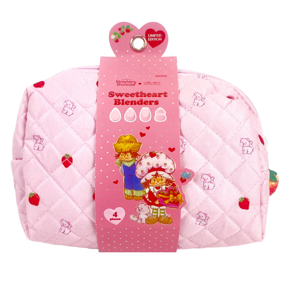 #SS45954 - DIFUMINADOR DE MAQUILLAJE DE 4 PIEZAS CON BOLSA "STRAWBERRY SHORTCAKE"