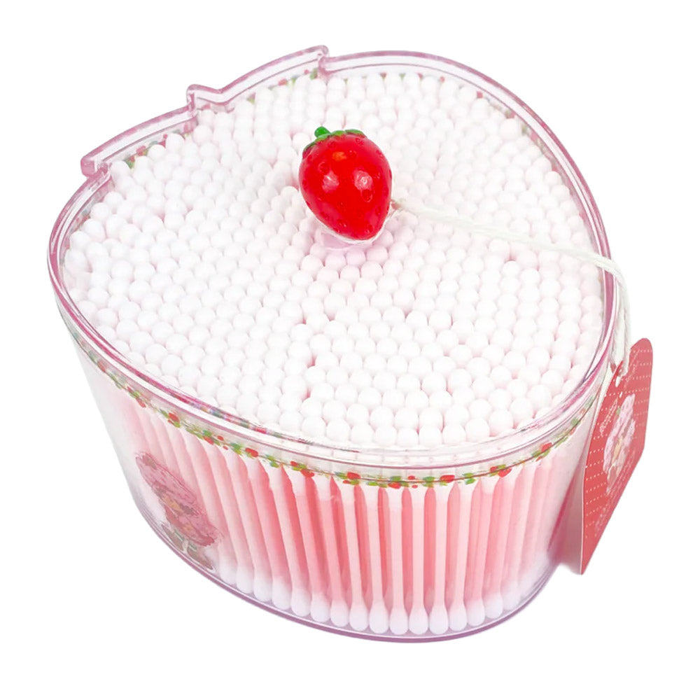 STRAWBERRY SHORTCAKE 500 PC COTTON PICKS WITH JAR