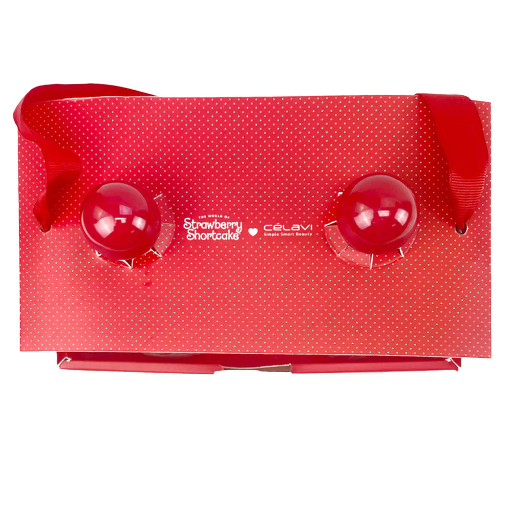 #SS45995 - TARTA DE FRESA 50 PALILLOS DE HILO DENTAL + 50 DISCOS DE ALGODÓN CON FRASCO REUTILIZABLE