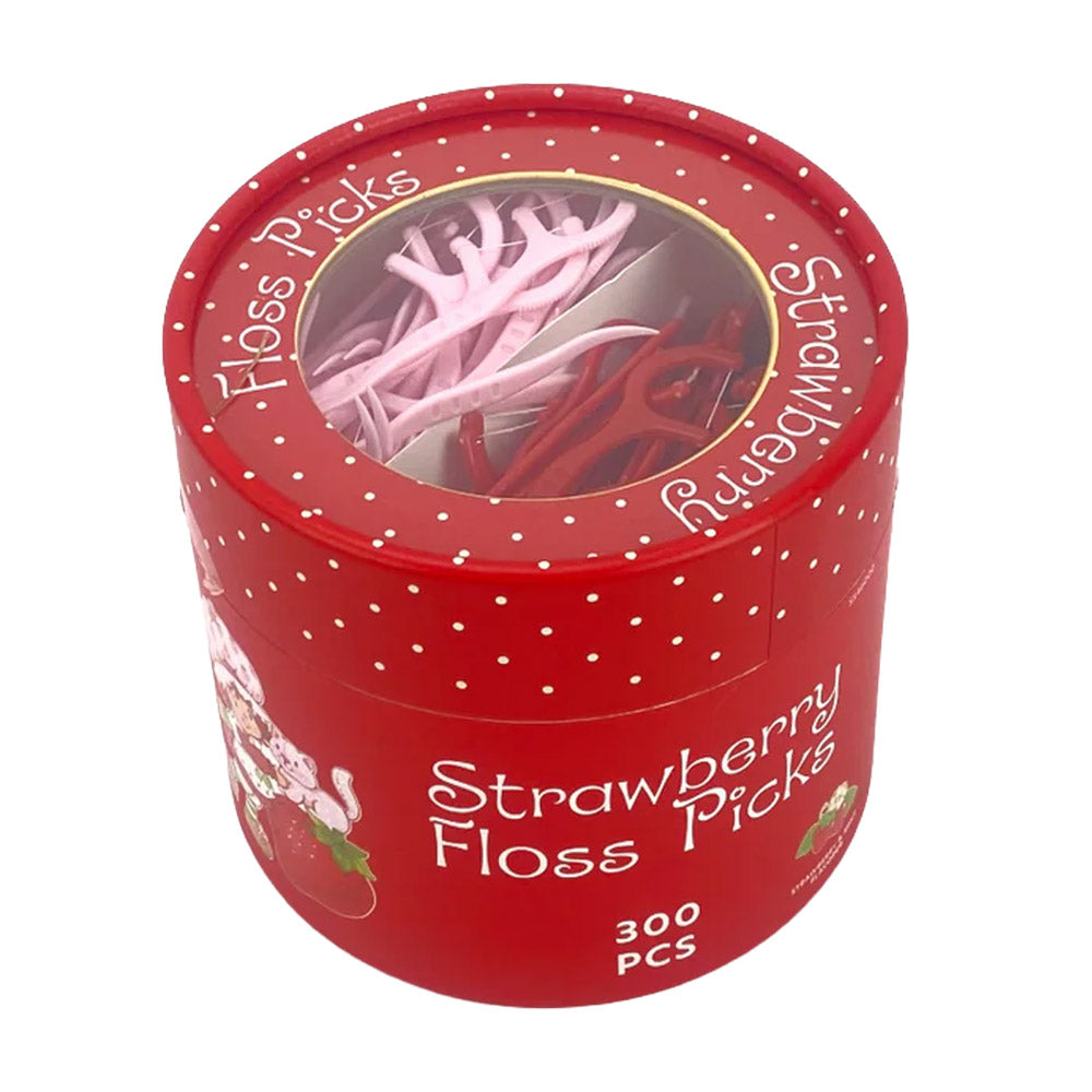 #SS46000 - 300 PALILLOS DE HILO DENTAL BIODEGRADABLES CON FORMA DE PASTEL DE FRESA