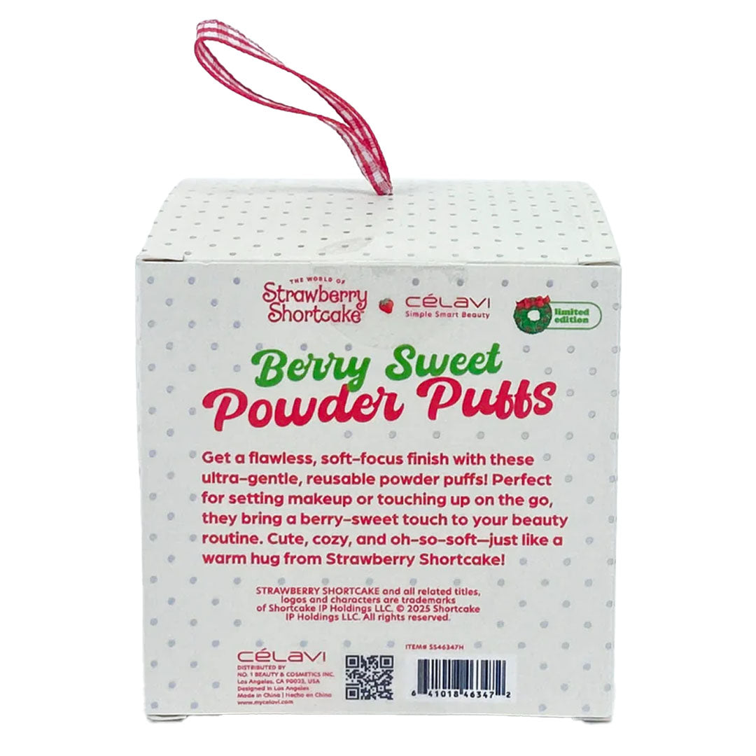#SS46347H - Juego de 5 borlas para polvos navideños de Strawberry Shortcake