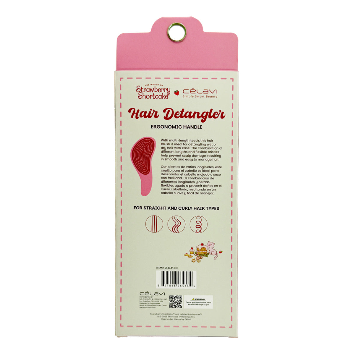 Strawberry Shortcake Holiday Single Piece Detangling Hairbrush