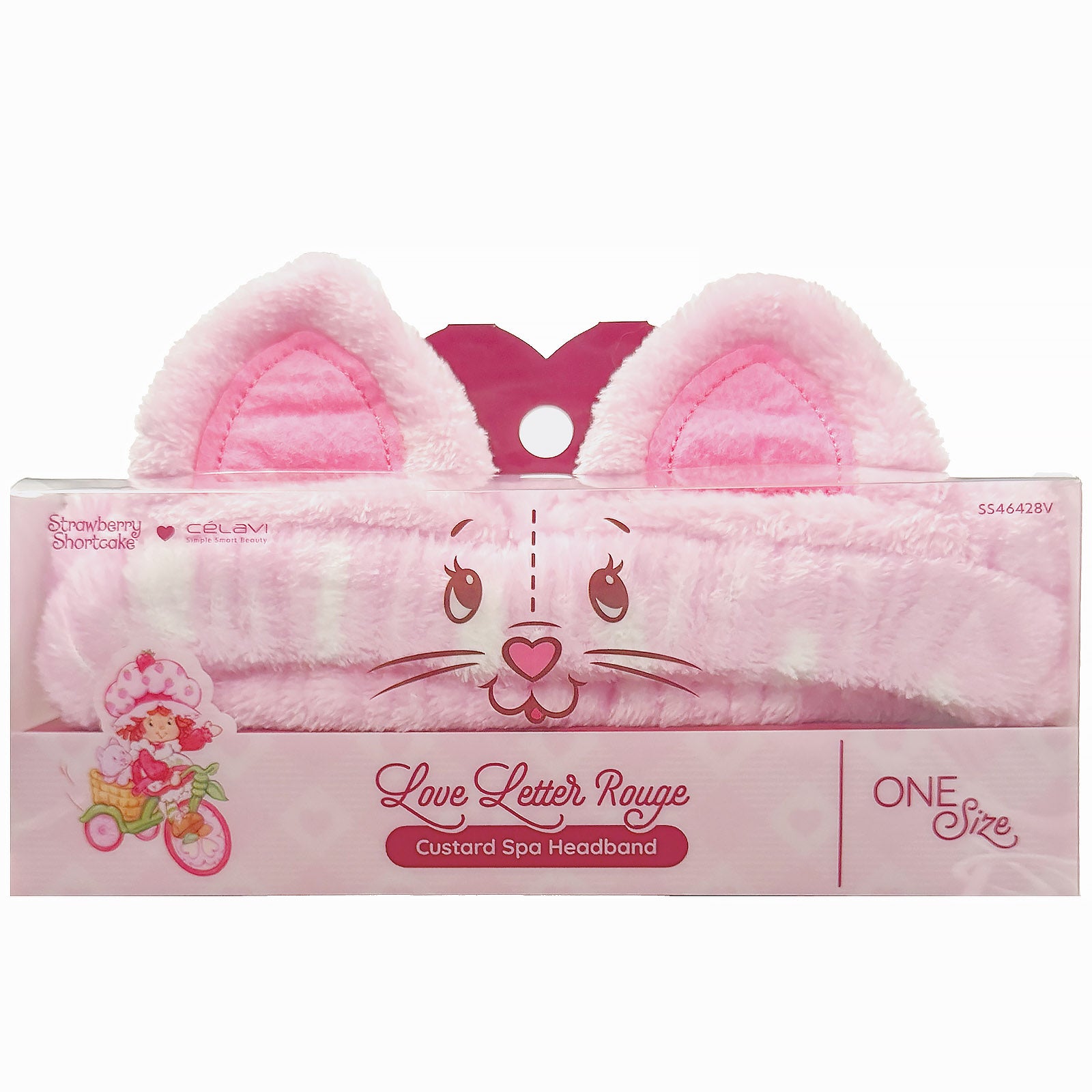 Strawberry Shortcake Valentines Custard Spa Headband Pink Plaid