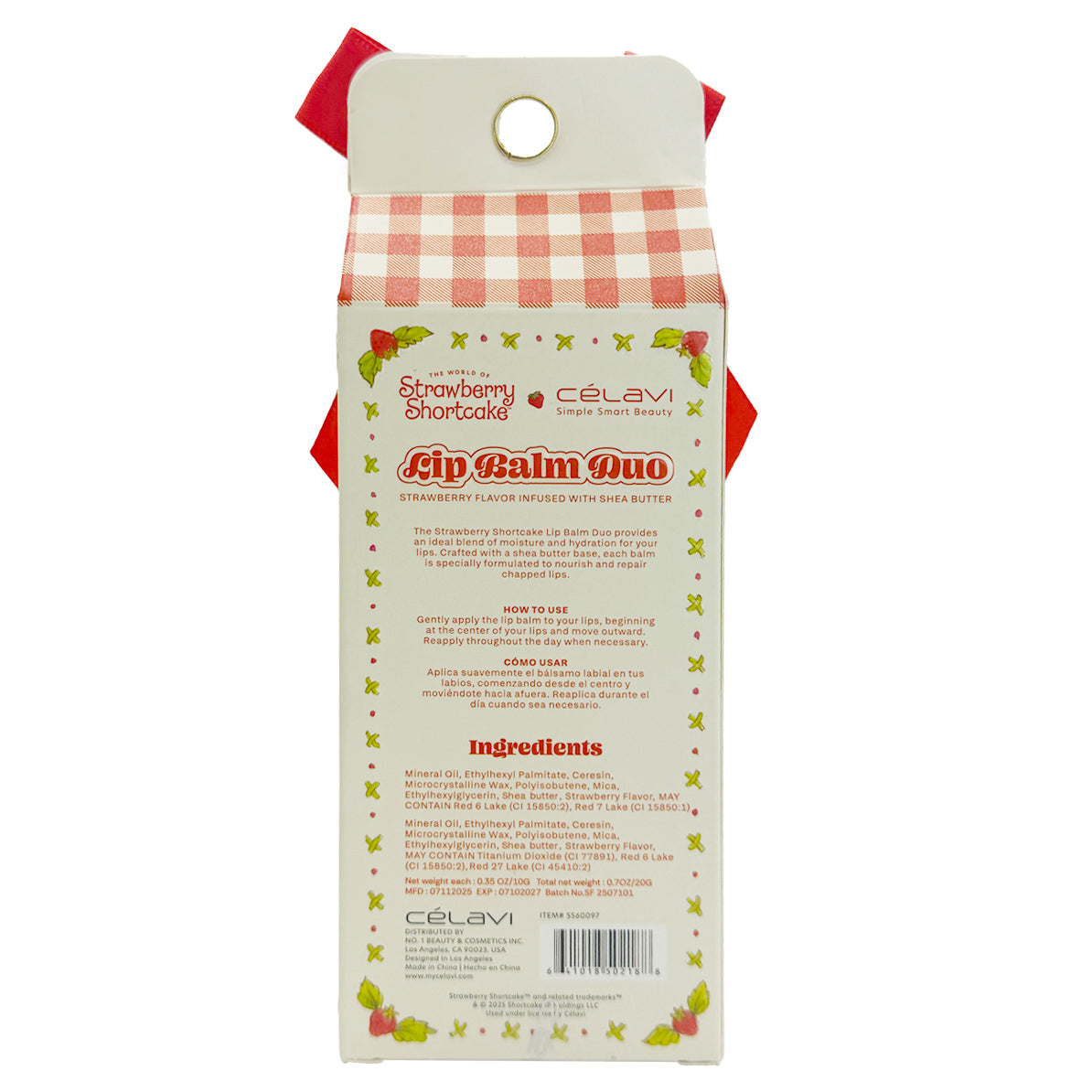 STRAWBERRY SHORTCAKE 2PC LIP BALM DUO SET