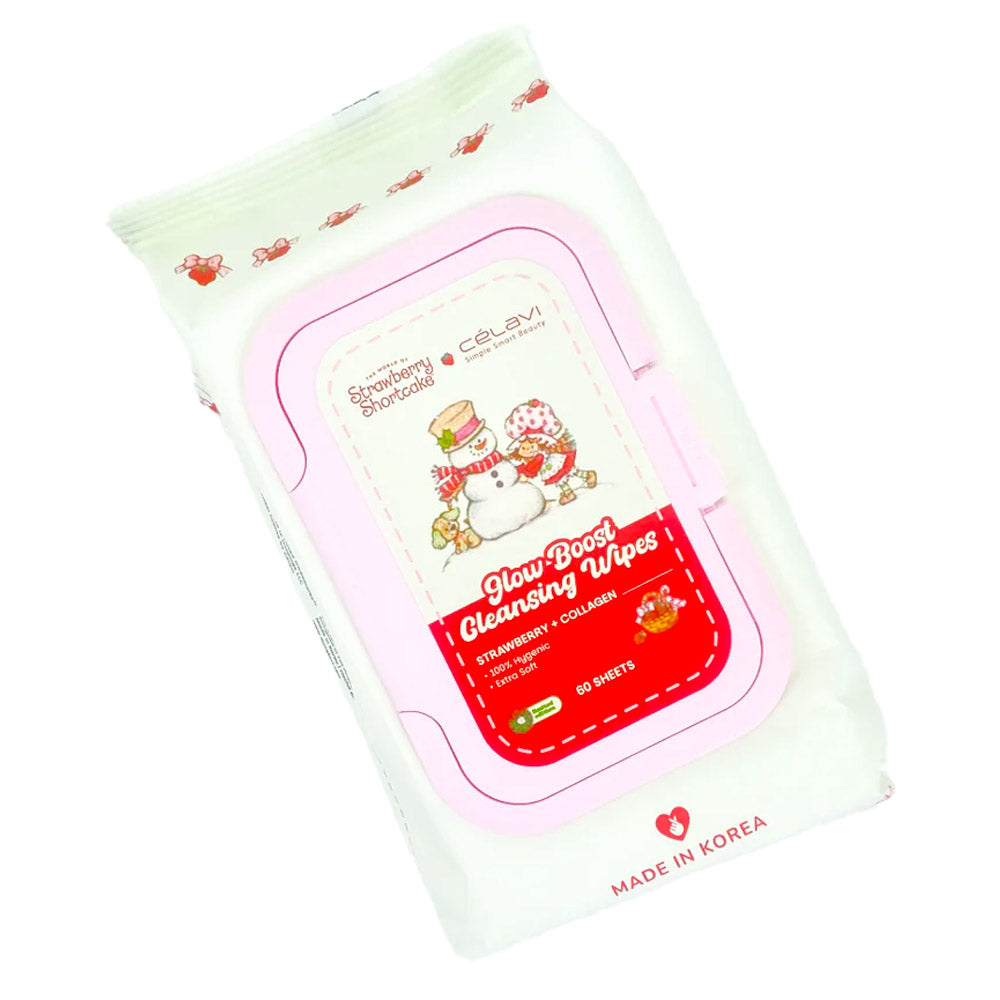 STRAWBERRY SHORTCAKE Holiday 60 Piece Glow Boost Cleansing Wipes with