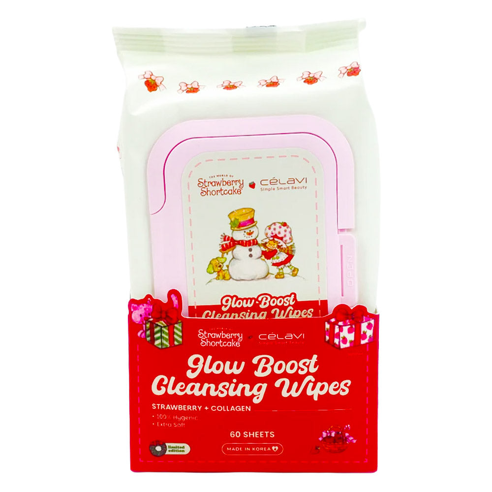 STRAWBERRY SHORTCAKE Holiday 60 Piece Glow Boost Cleansing Wipes with
