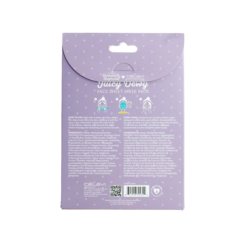 Celavi SSC Everyday Sheet Mask 5 Pack - Lavender