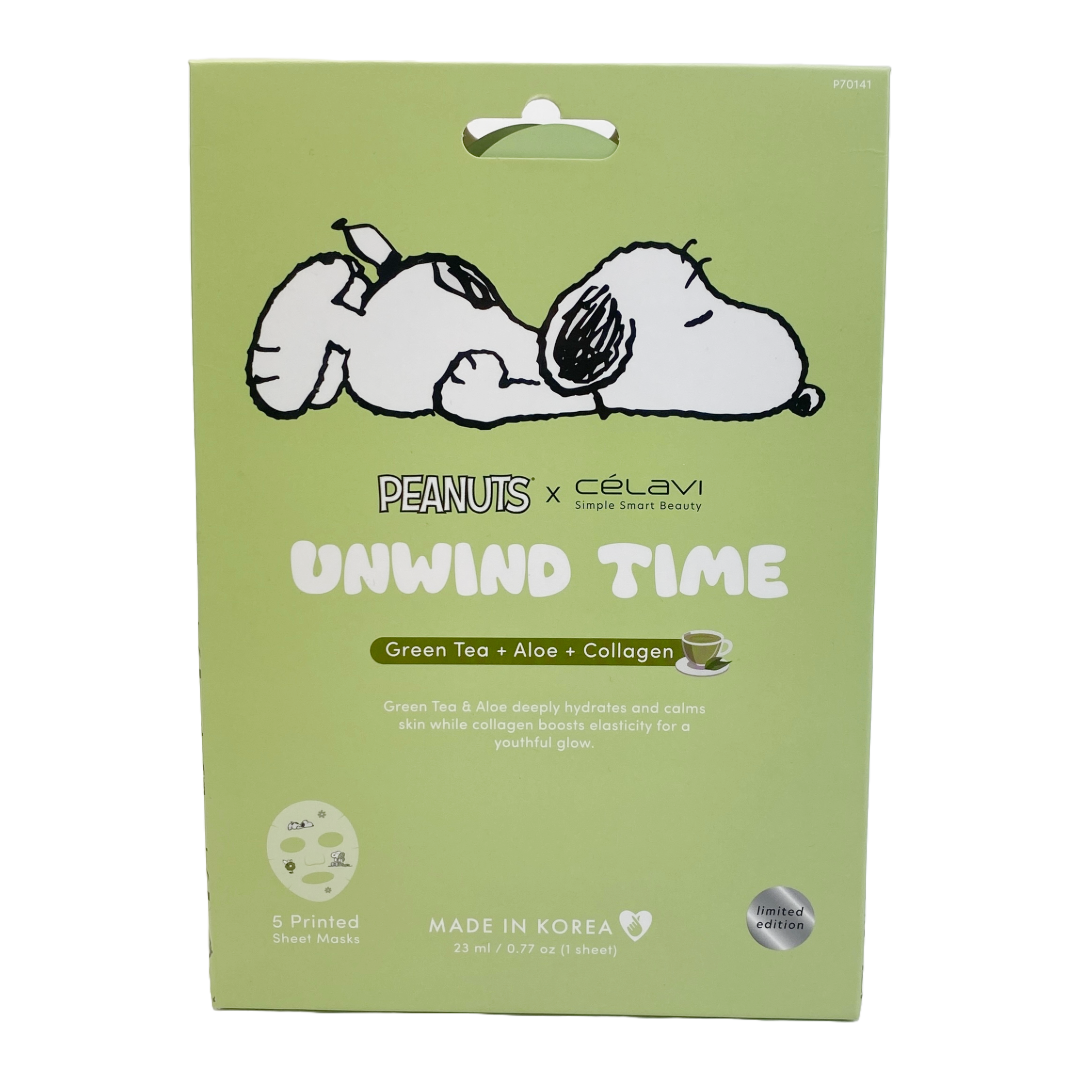 PEANUTS UNWIND TIME 5 PC MASKS