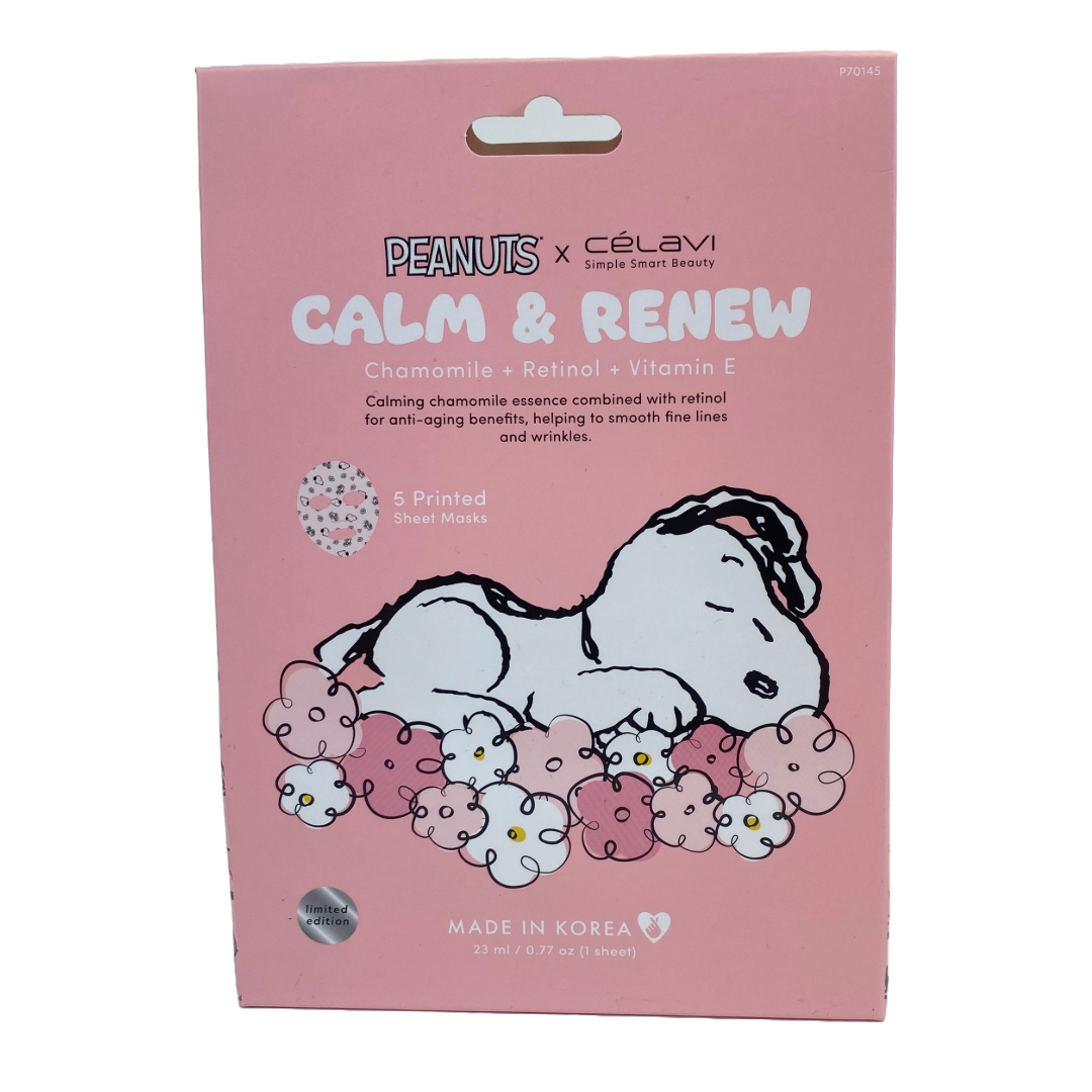 PEANUTS CALM AND RENEW 5PC MASKS