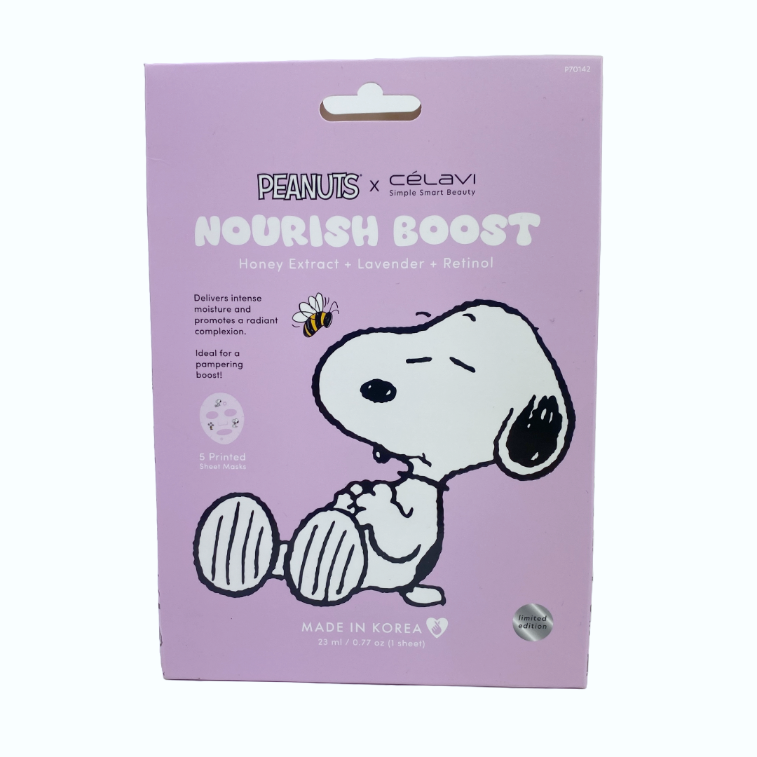 MASCARILLAS DE 5 PIEZAS CON REFUERZO NUTRITIVO DE CACAHUETE