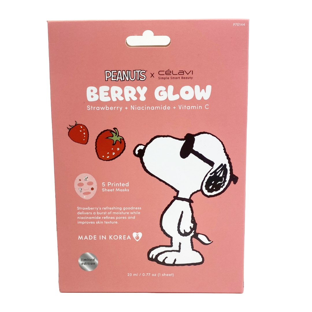 5 MASCARILLAS PEANUTS BERRY GLOW