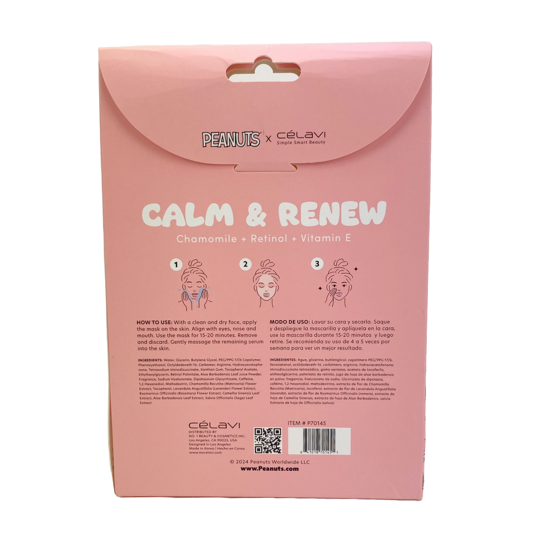 MASCARILLAS CALM AND RENEW DE CACAHUETES (5 PIEZAS)