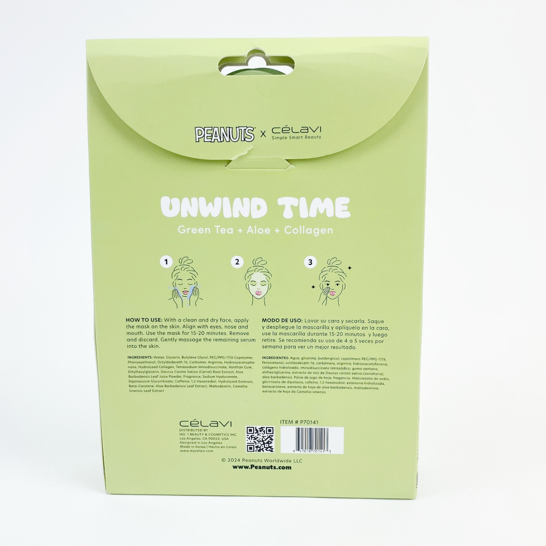 MASCARILLAS DE 5 PIEZAS PEANUTS UNWIND TIME