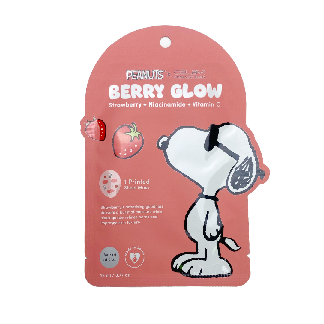 5 MASCARILLAS PEANUTS BERRY GLOW