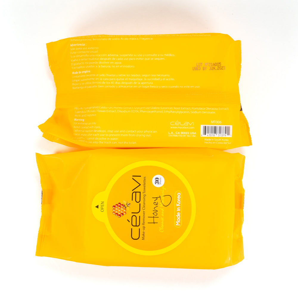 Honey Cleansing Wipes | 30 Sheets freeshipping - Celavi Beauty & Cosmetics