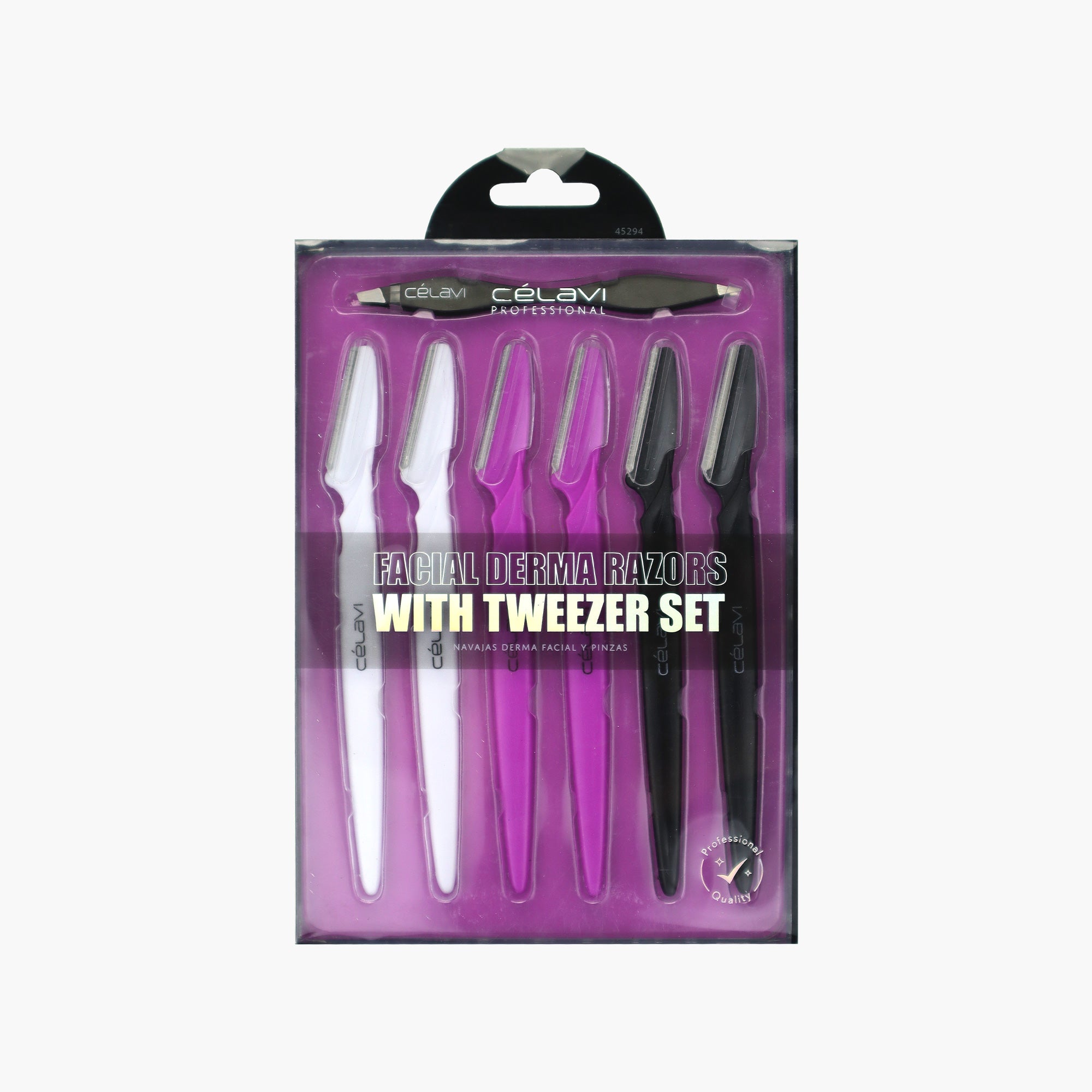 6PC EYEBROW RAZOR W/ TWEEZER