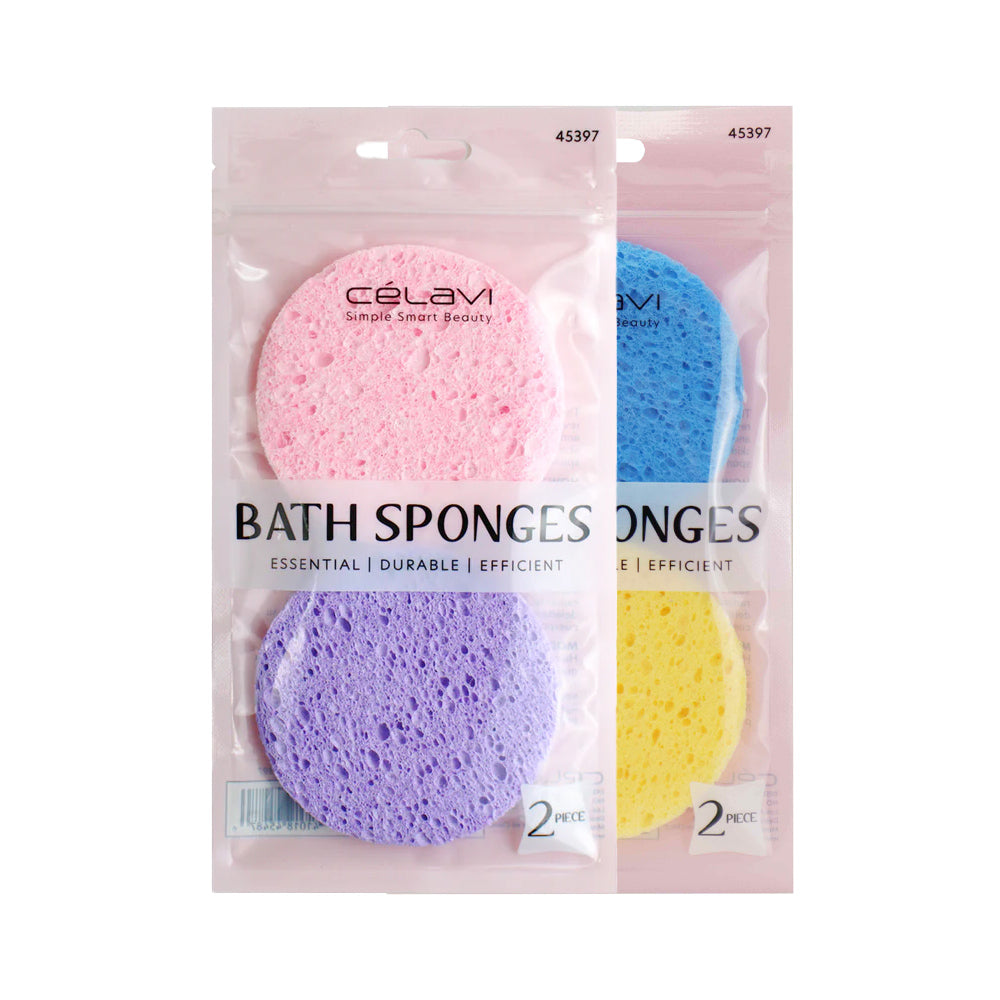 2PC BATH SPONGES ASSRT