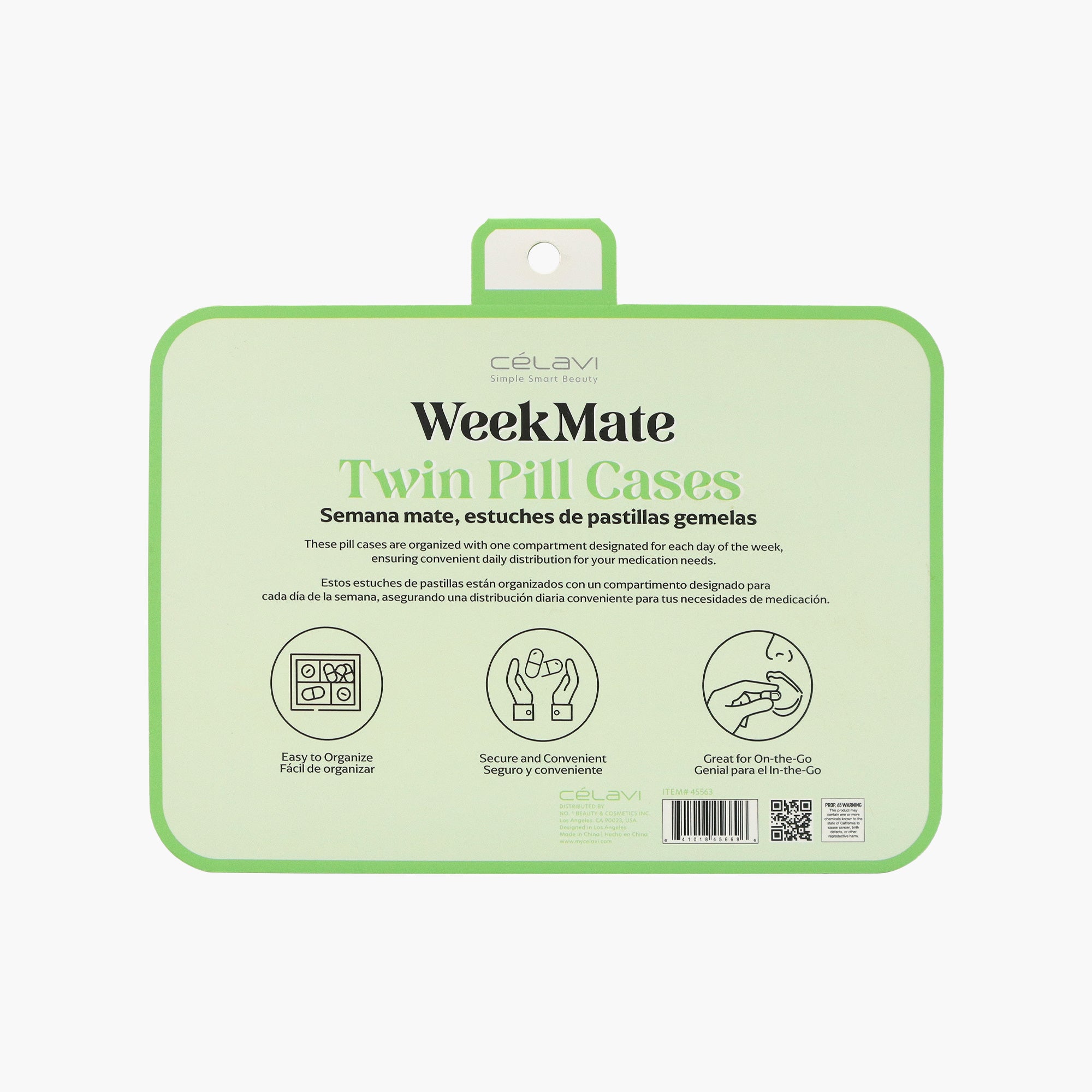 2PC PILL CASE - WEEKMATE TWIN PILL CASE - GREEN