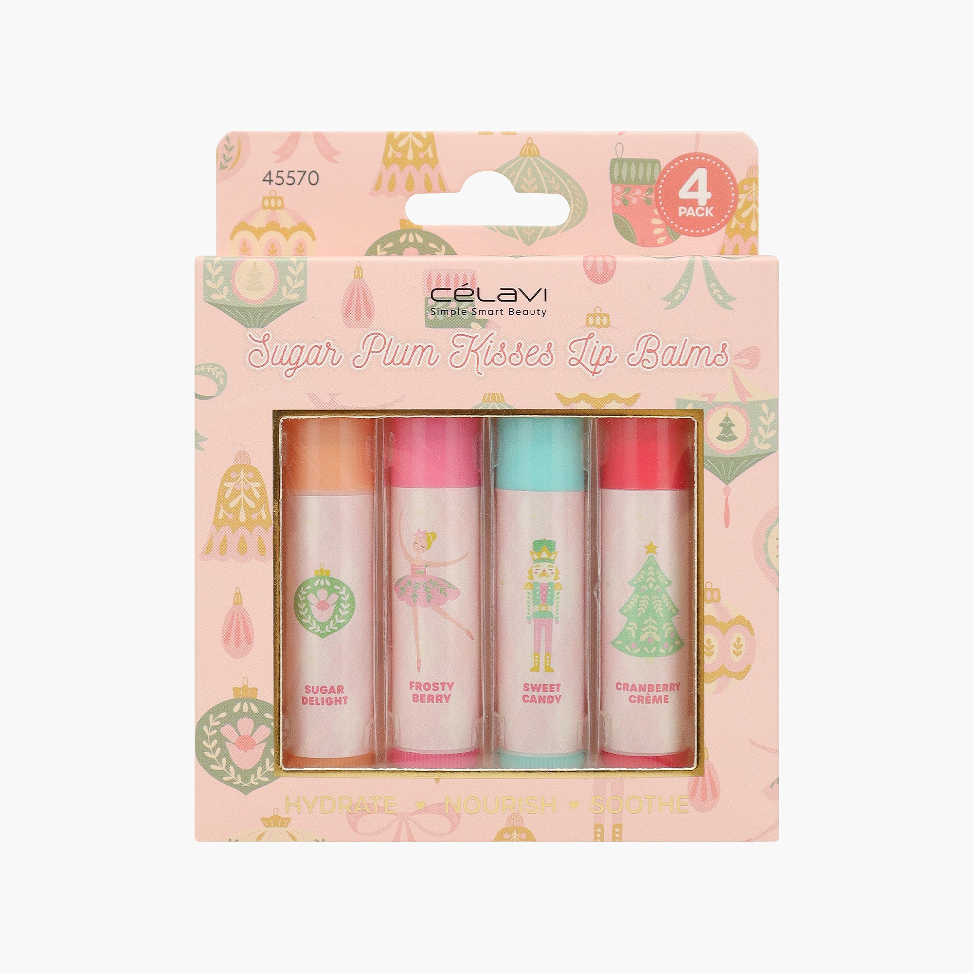 HOLIDAY NUTCRACKER - 4PC LIP BALM