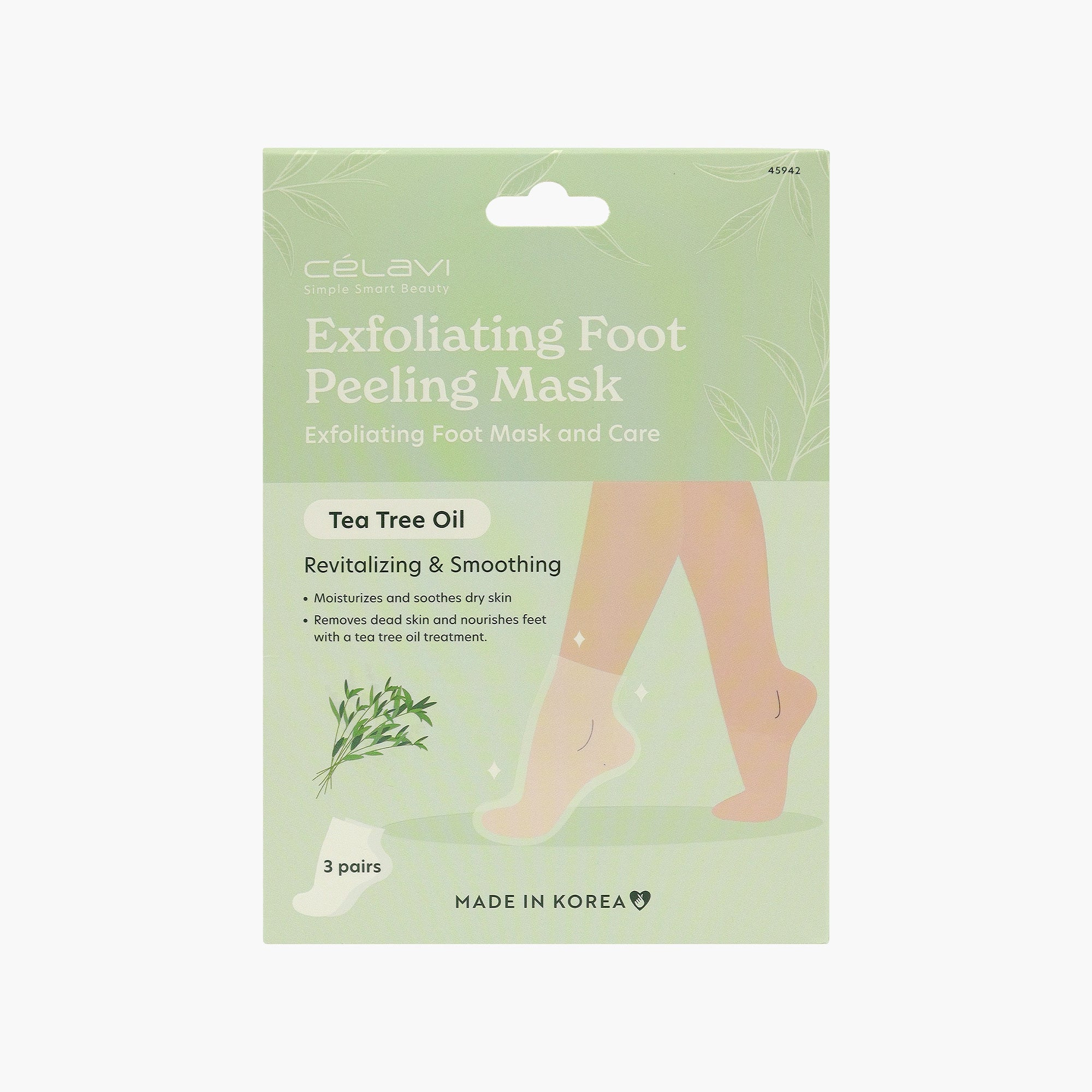 3PK EXFOLIATING FOOT PEELING MASK - TEA TREE