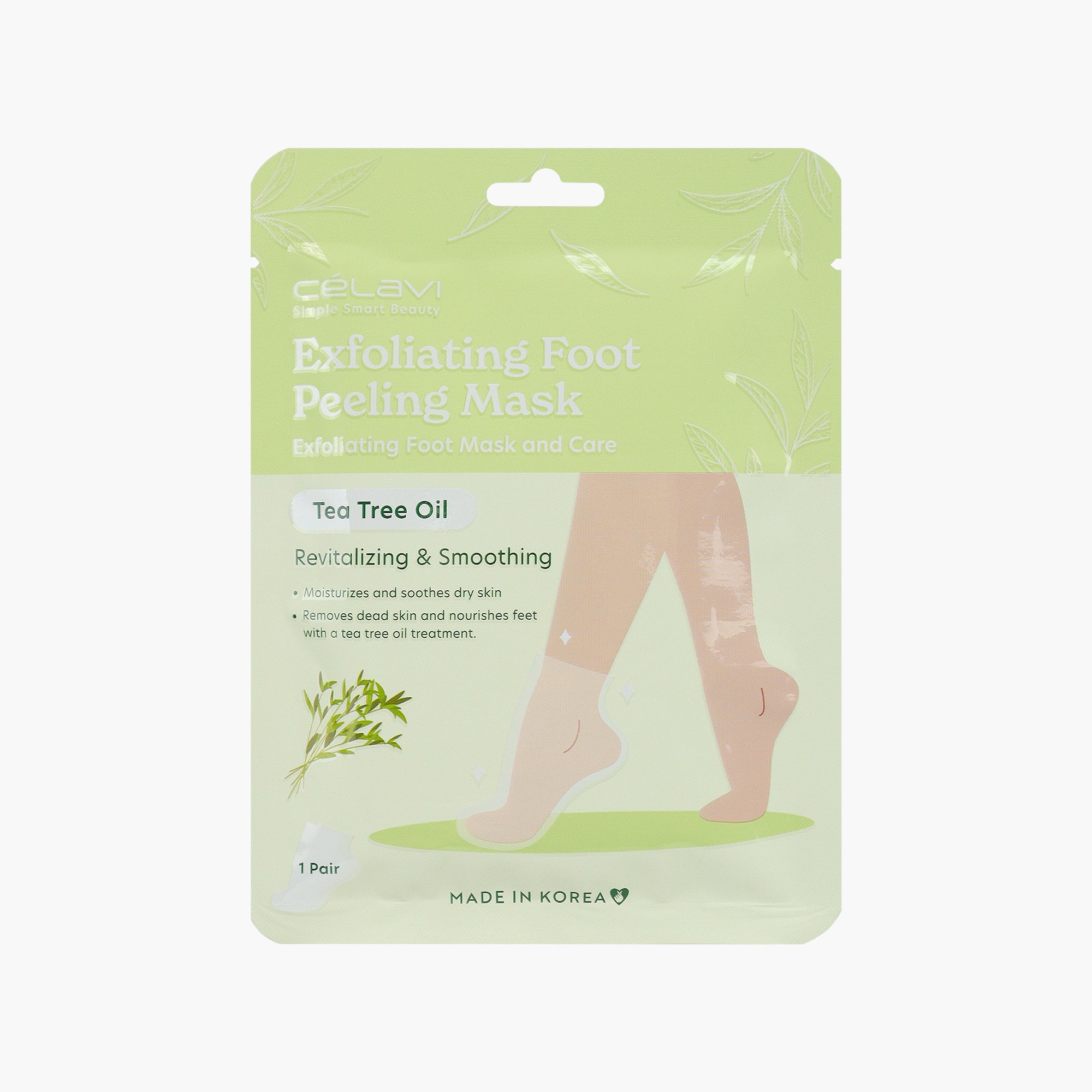 3PK EXFOLIATING FOOT PEELING MASK - TEA TREE