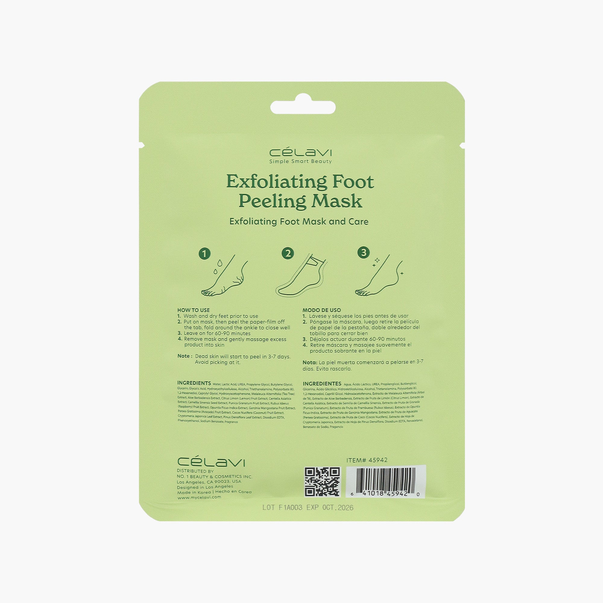 3PK EXFOLIATING FOOT PEELING MASK - TEA TREE