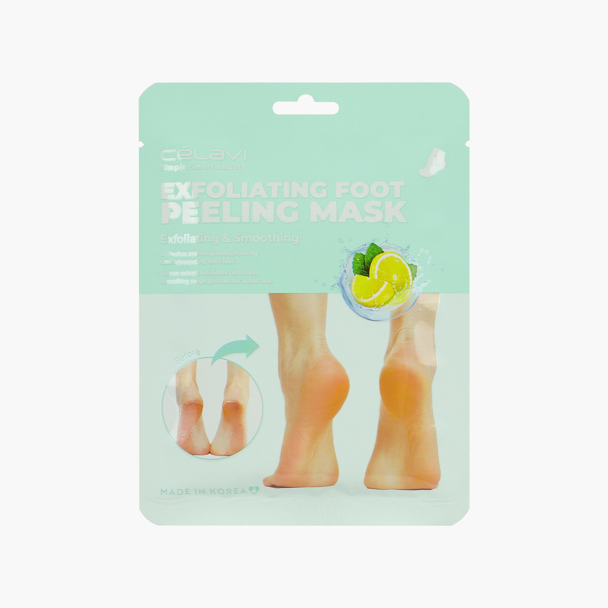 3PK EXFOLIATING FOOT PEELING MASK - LEMON