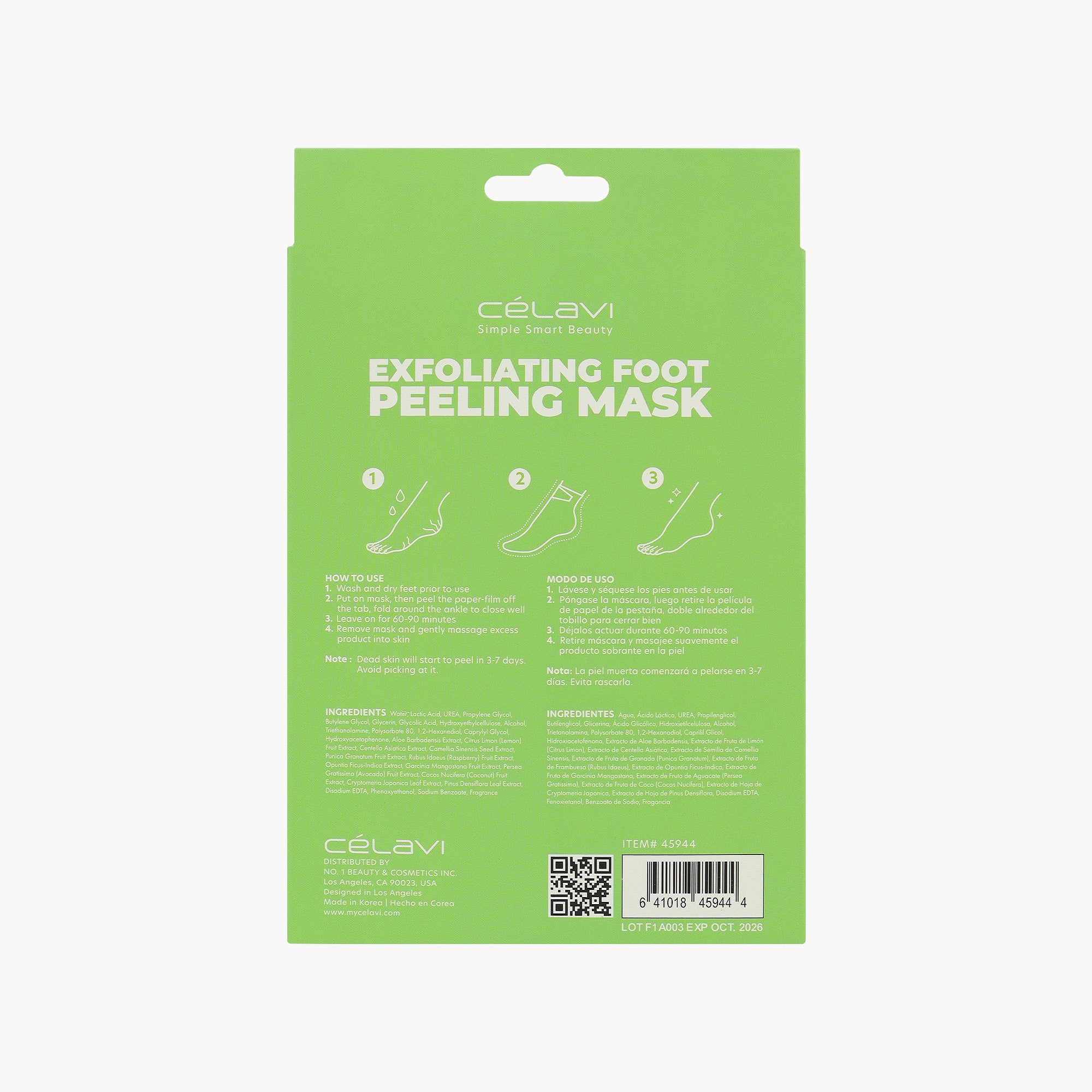 3PK EXFOLIATING FOOT PEELING MASK - ALOE