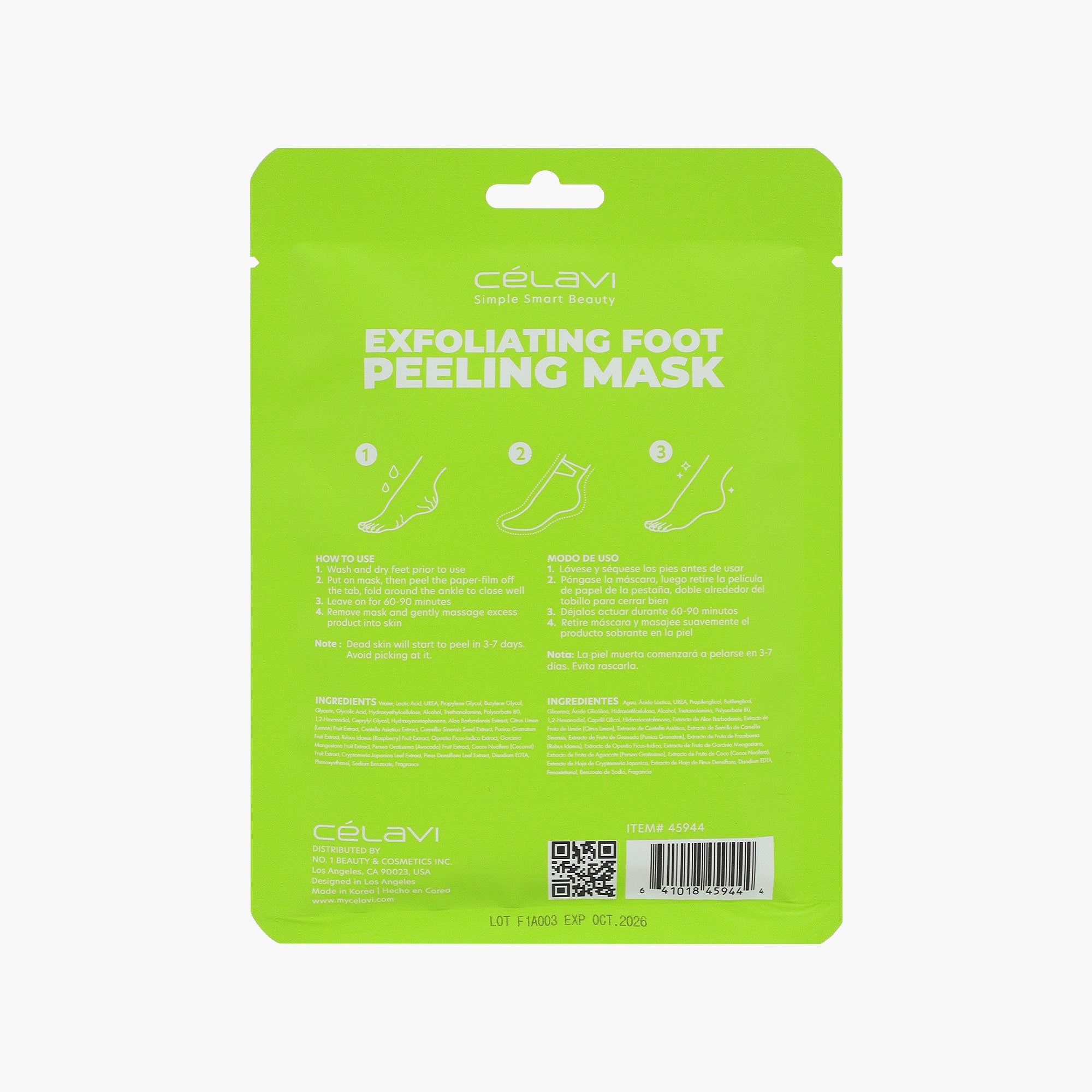 3PK EXFOLIATING FOOT PEELING MASK - ALOE