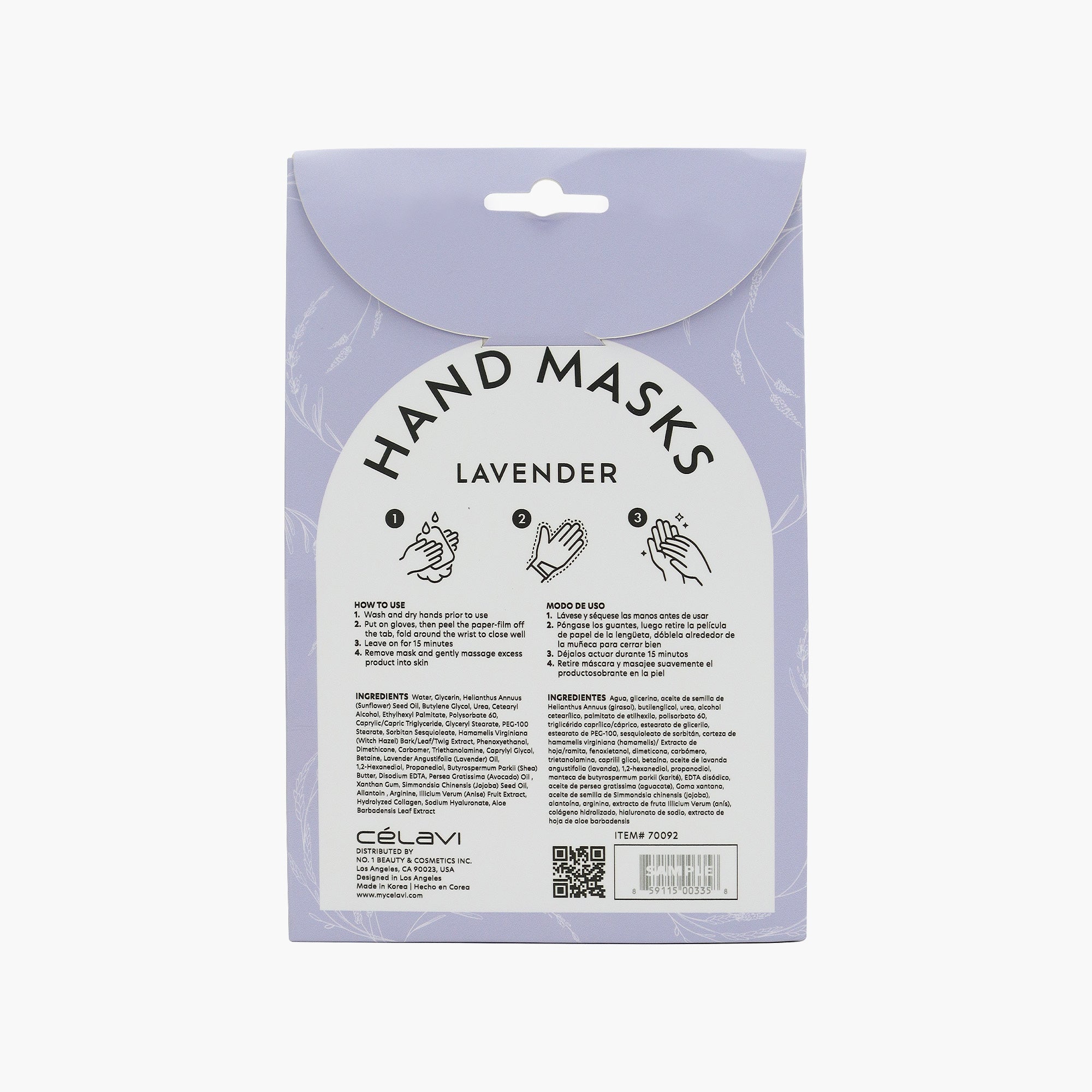 HAND MASK LAVENDER 3 PAIRS