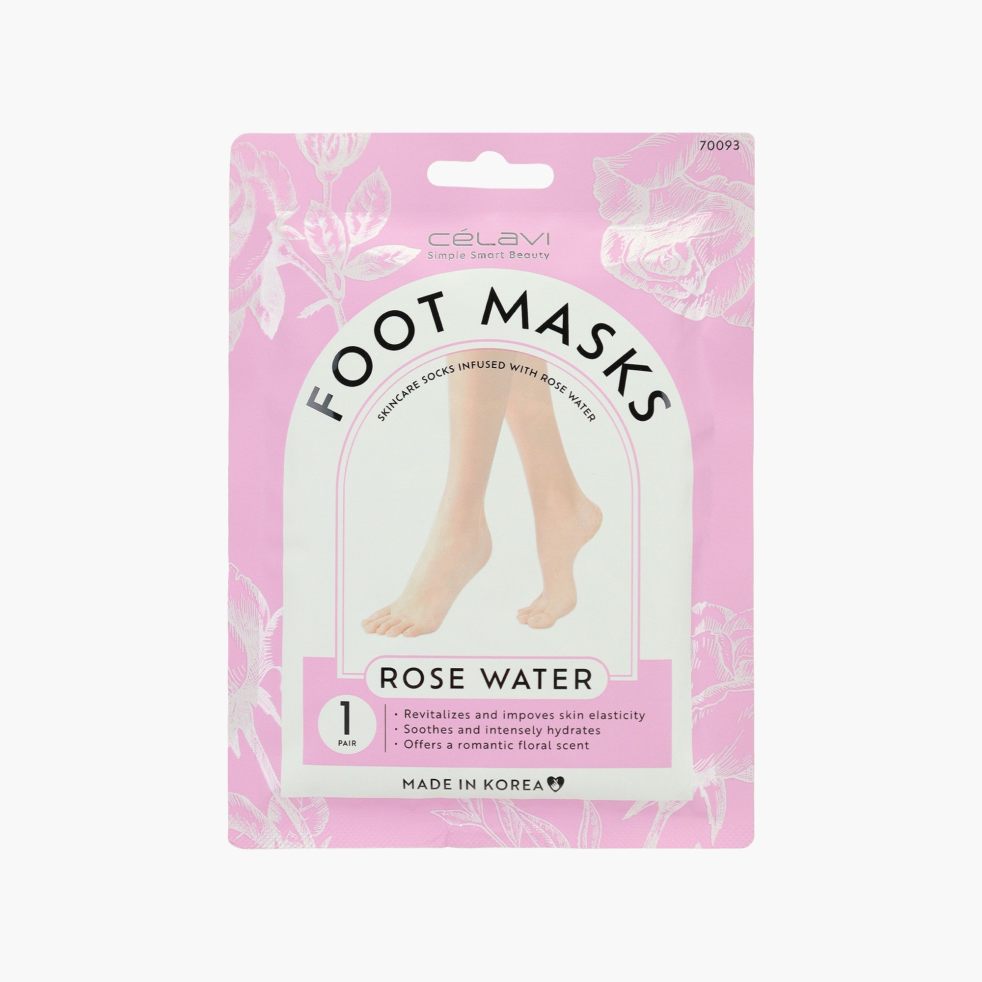 FOOT MASK ROSE WATER 1 PAIR