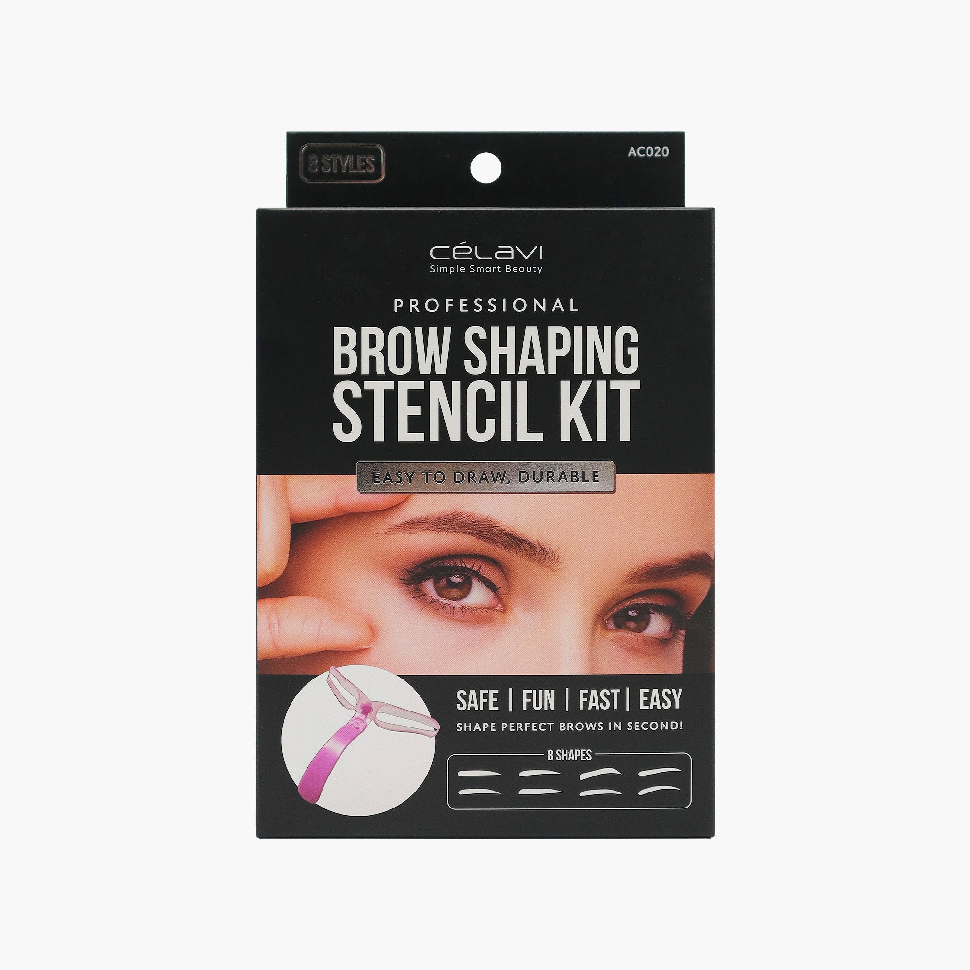 8PC EYEBROW  SHAPING STENCIL KIT