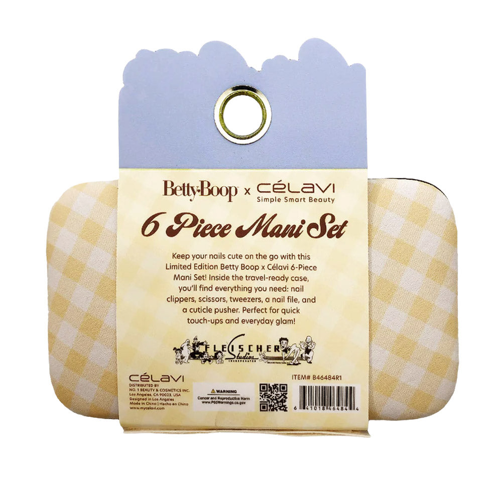 Ross Betty Boop 6 Piece Mani Set in Travel Case Butter