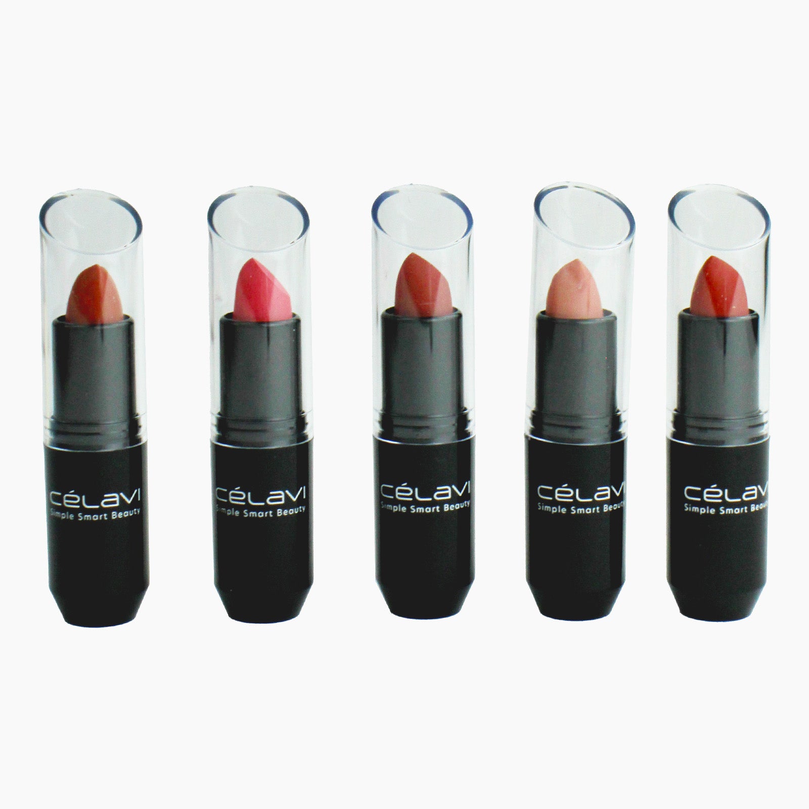 Burlington 5 Piece Lipstick Set Creme De Nude (New Packaging