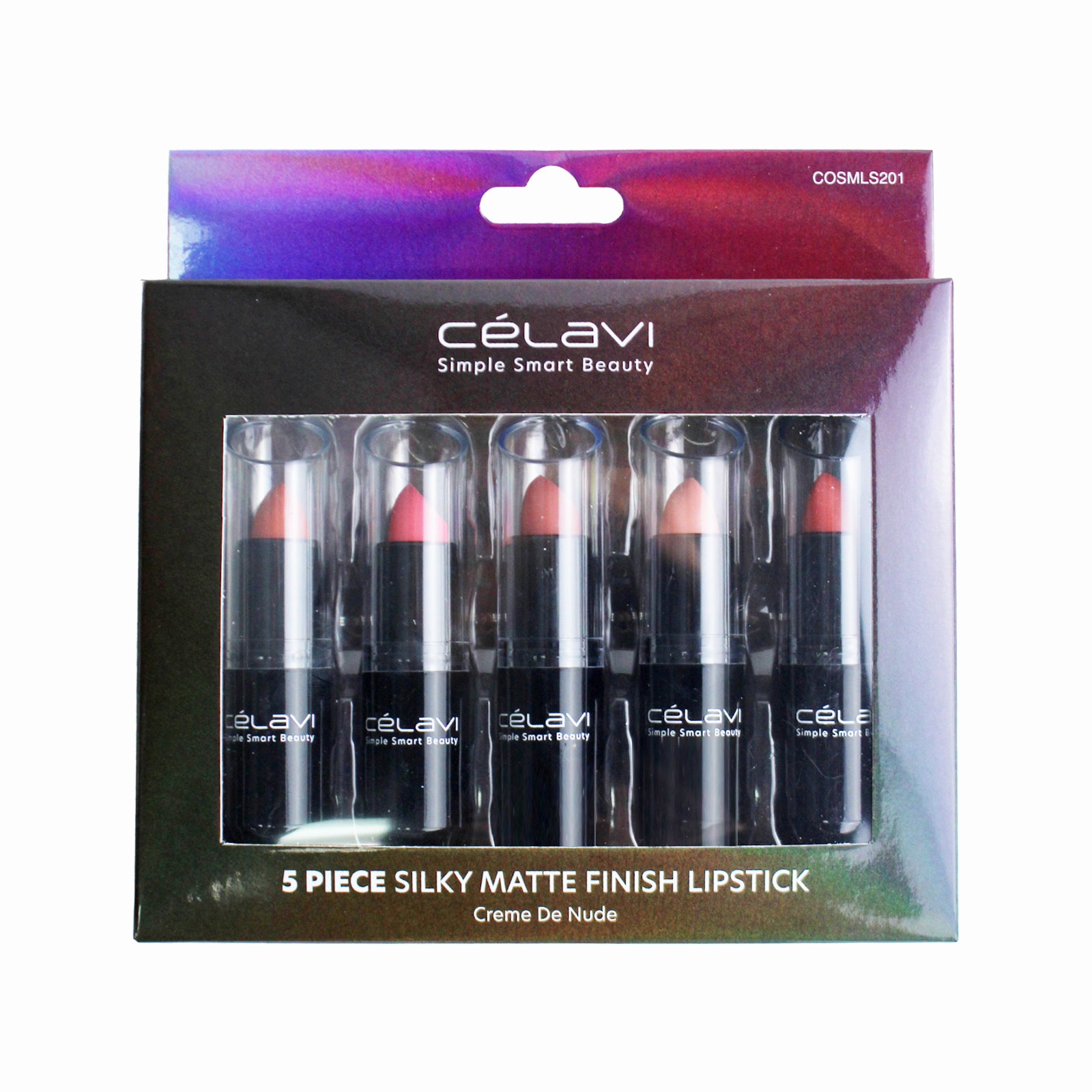 Burlington 5 Piece Lipstick Set Creme De Nude (New Packaging