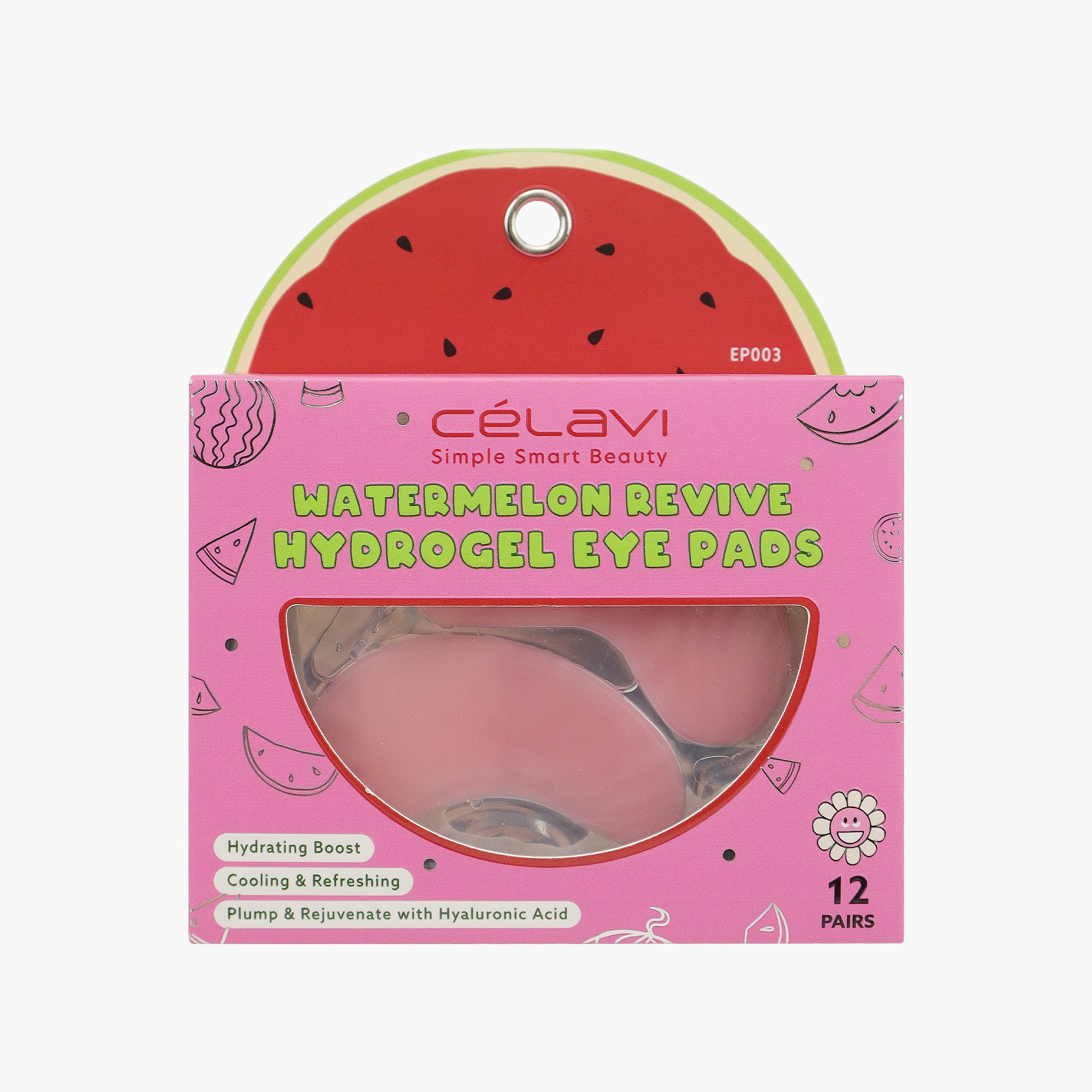 12 PAIRS HYDROGEL EYA PADS - WATERMELON