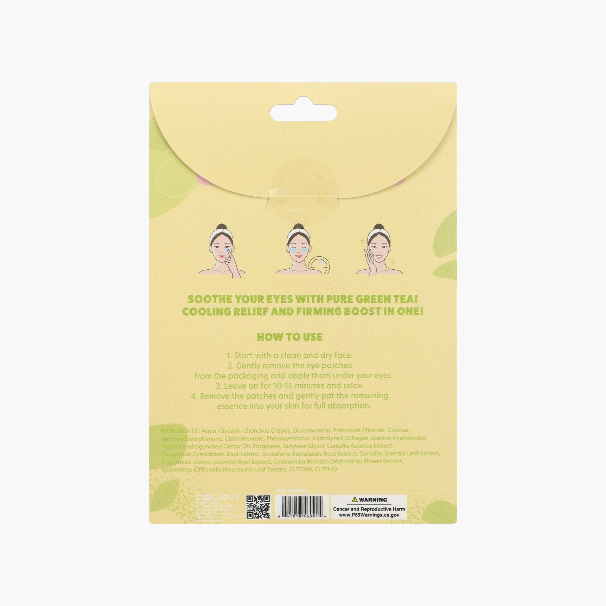 FRESH BREEZE GREEN TEA HYDROGEL EYE PATCHES