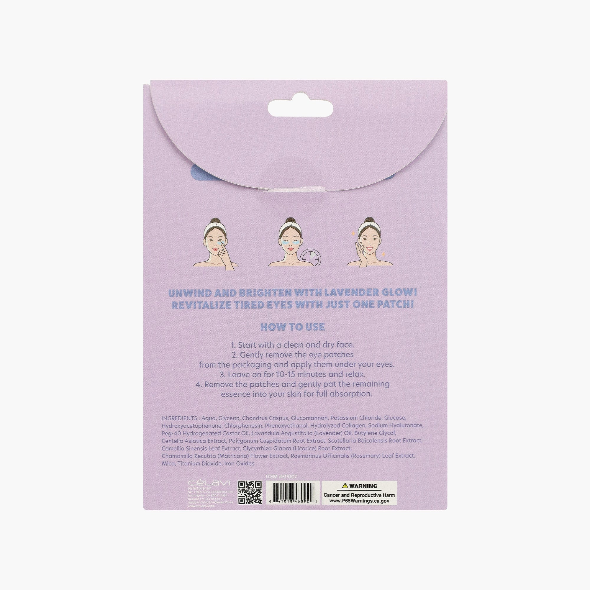 LAVENDER GLOW EYE PATCHES