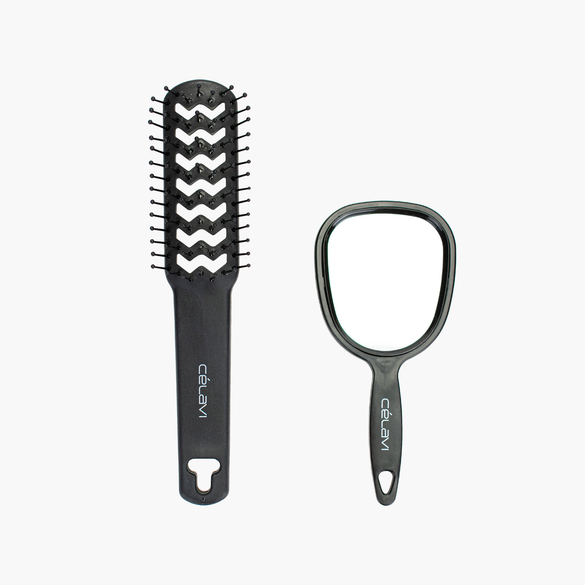 VENTED BRISTLE BRUSH W/ MIRROR