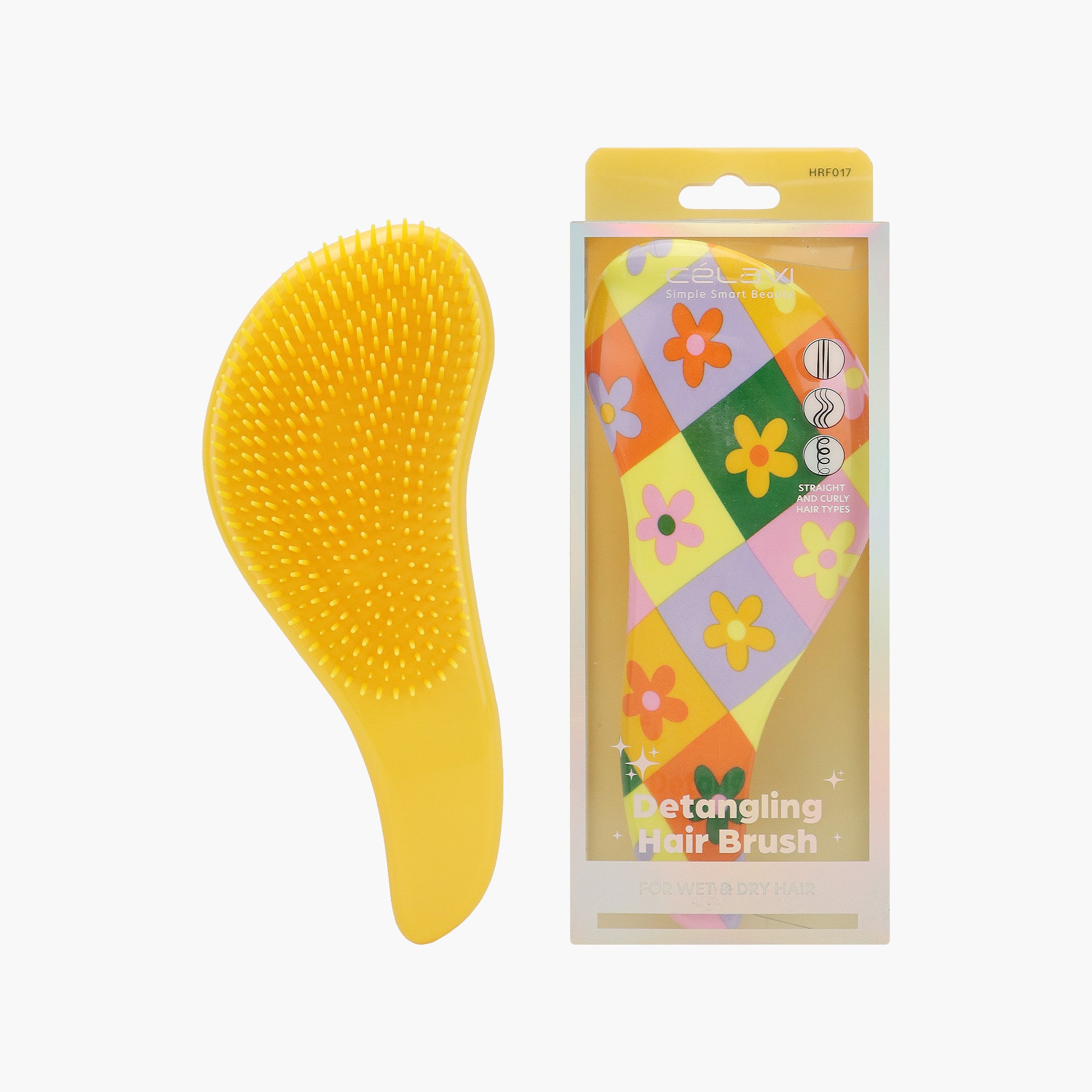 FLORAL PLAID DETANGLE BRUSH