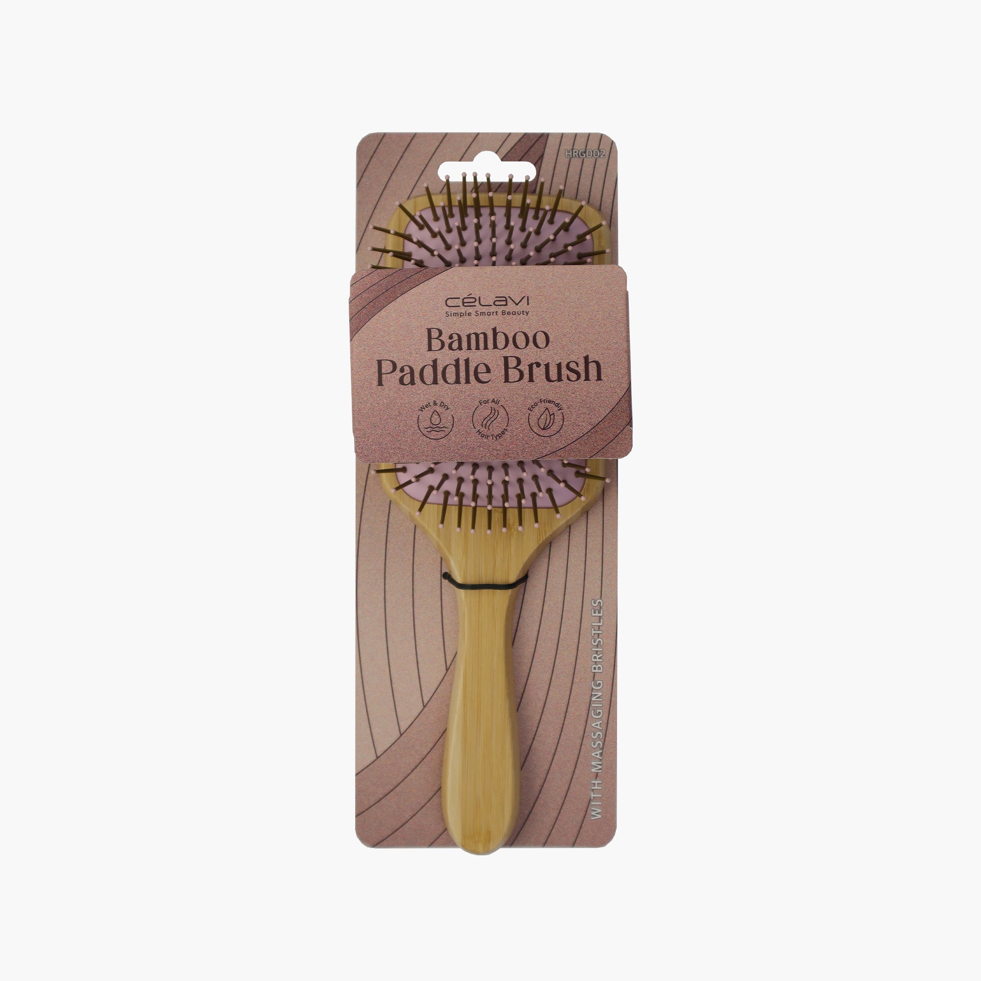 BAMBOO PADDLE BRUSH PINK