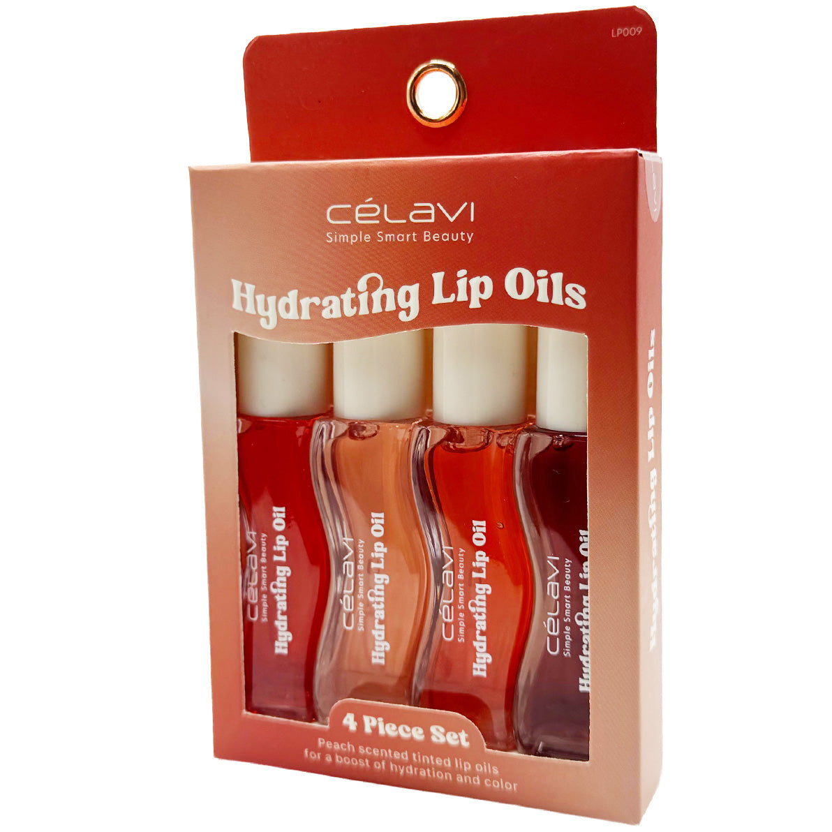 4 PC PEACH TINTED LIP OIL SET