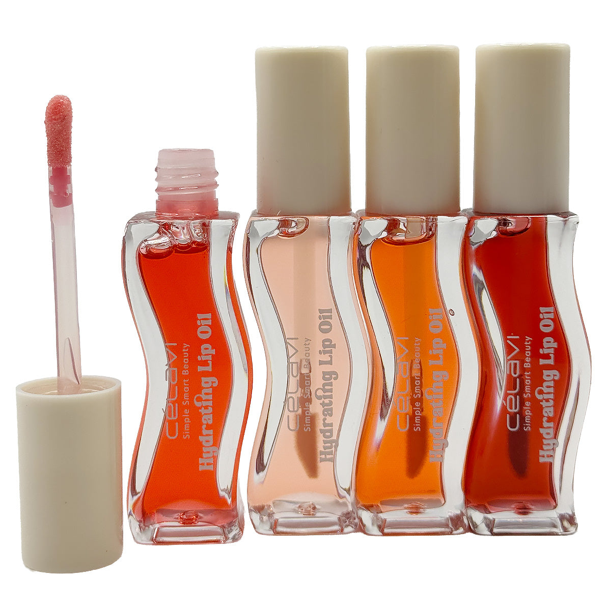 4 PC PEACH TINTED LIP OIL SET