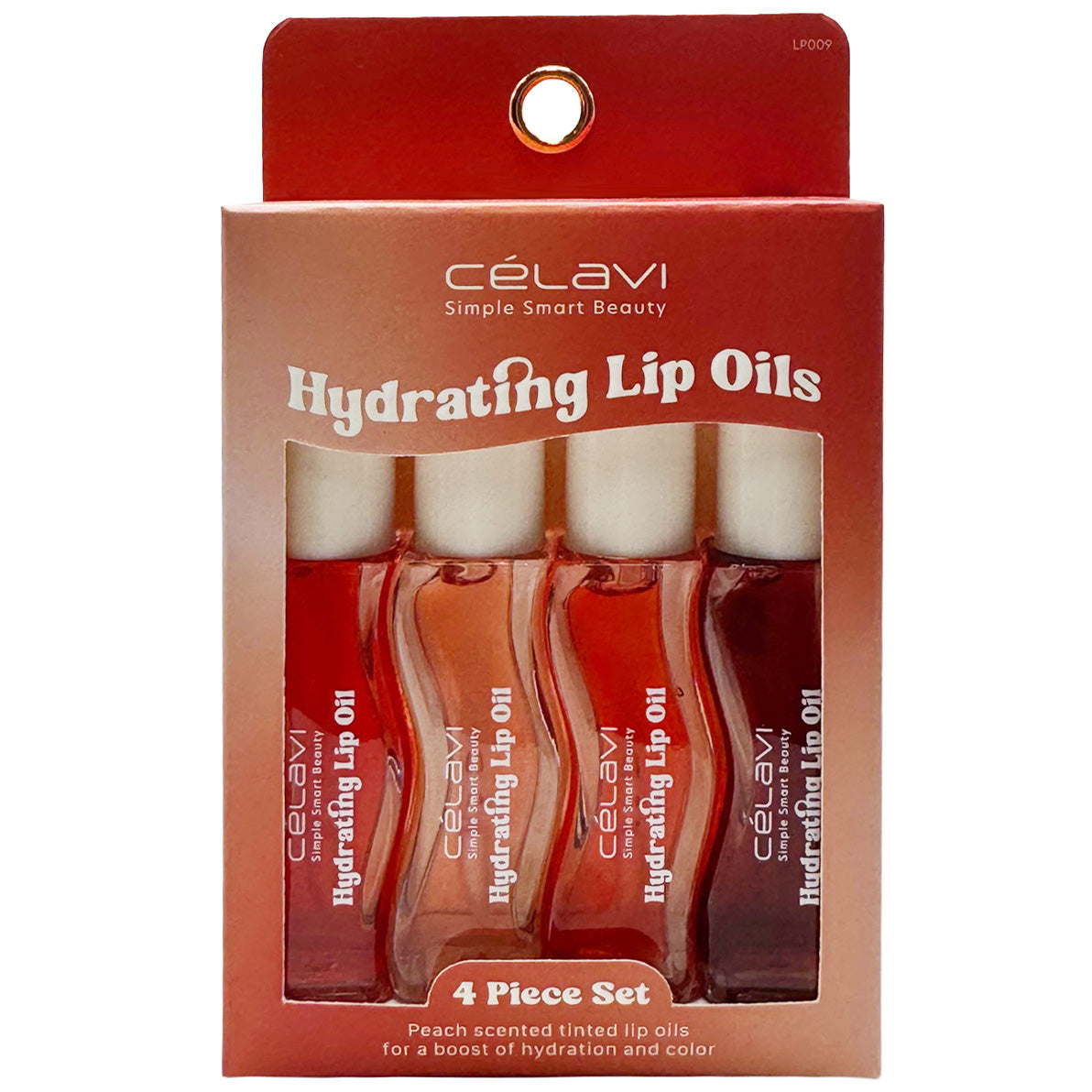 4 PC PEACH TINTED LIP OIL SET