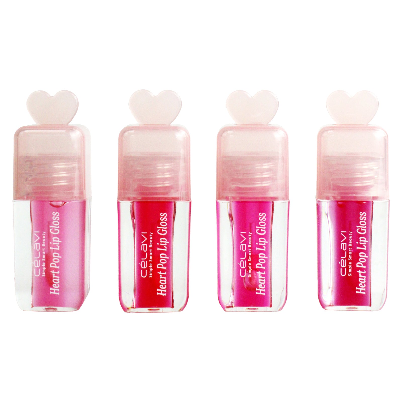 4 PC HEART POP LIP GLOSS SET
