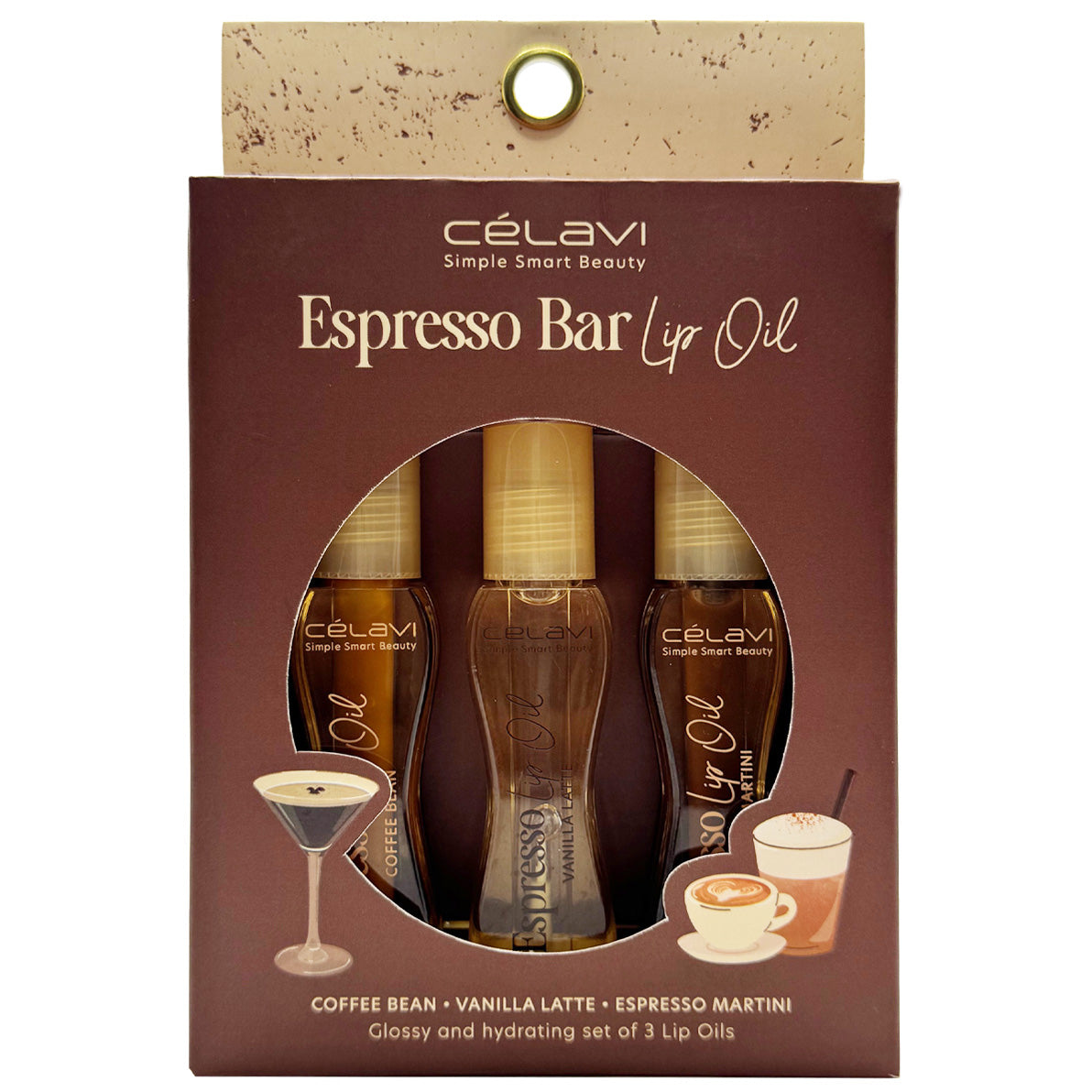 Celavi 3 Piece Lip Oil Espresso